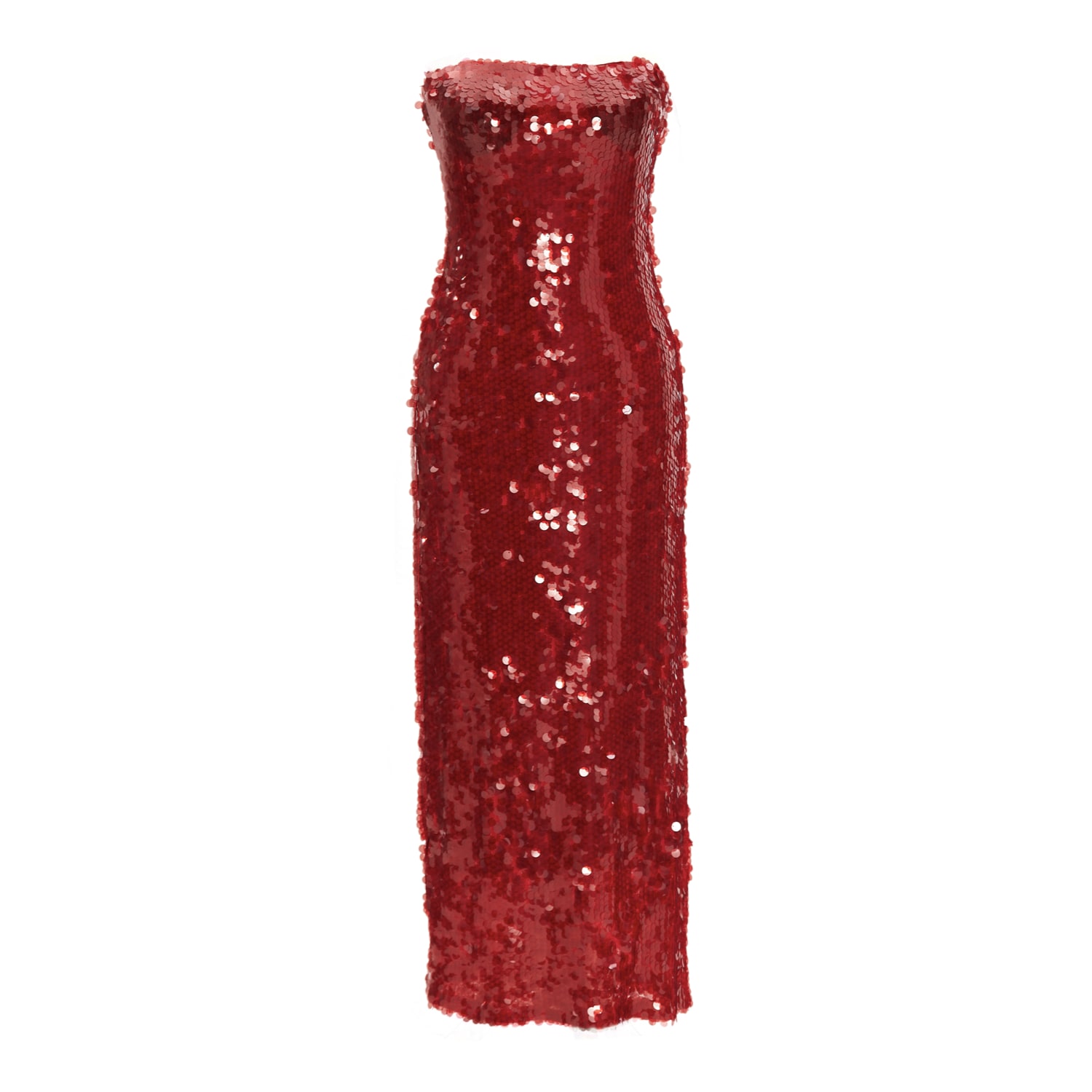 By Felizia Women's Sequin Strapless Gown In Red In Red