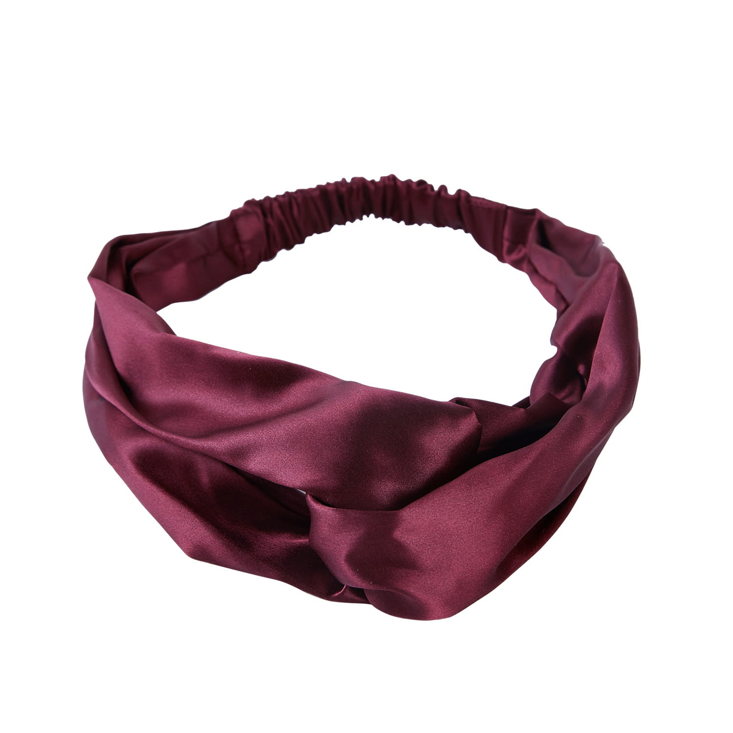 Women's Red Pure Mulberry Silk Turban Style Headband - Set Of Two - Raisin | One Size | Soft Strokes Silk