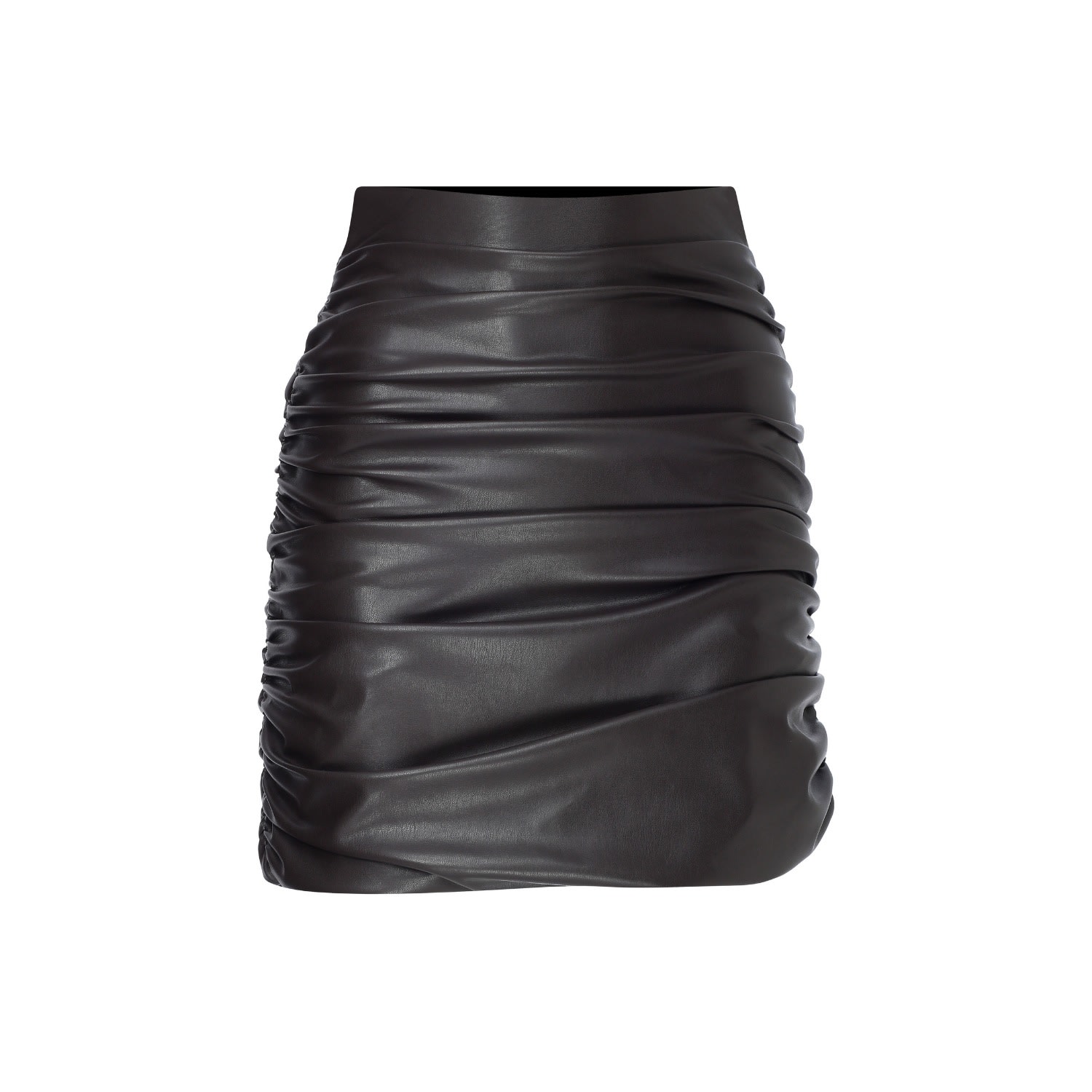 Nazli Ceren Chels Ruched Skirt In Brown In Brown