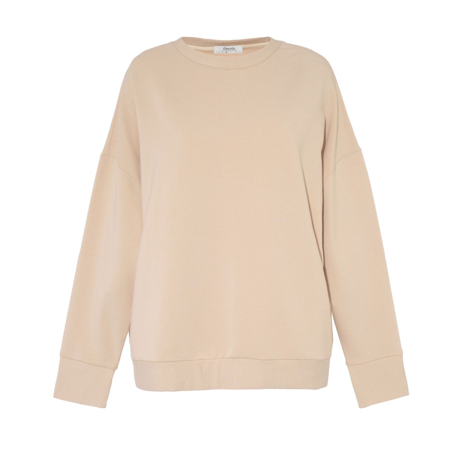 Onesta Women's Neutrals Sandbeige Oversized Tencel Sweater In Pink