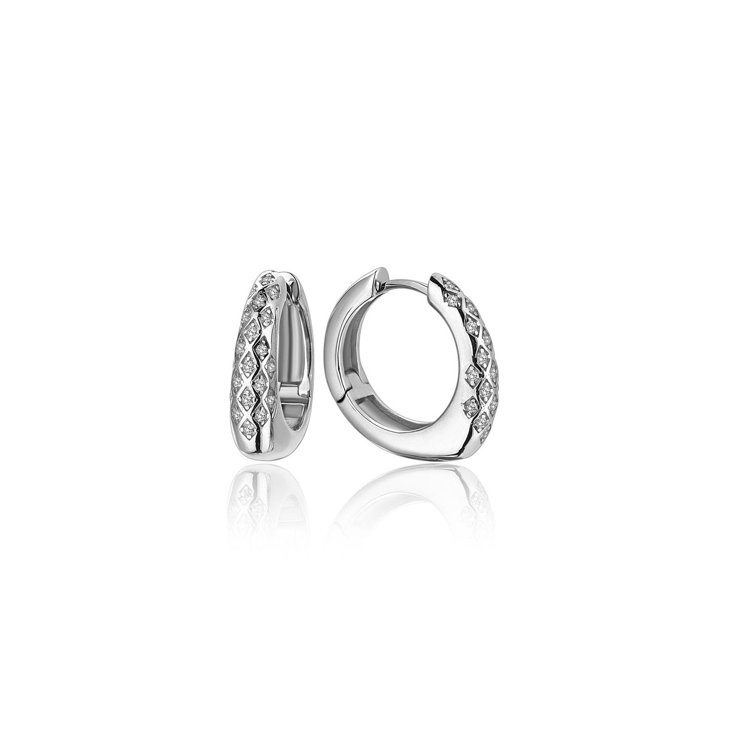 Women’s Neva Huggie Earrings In Sterling Silver Odda75