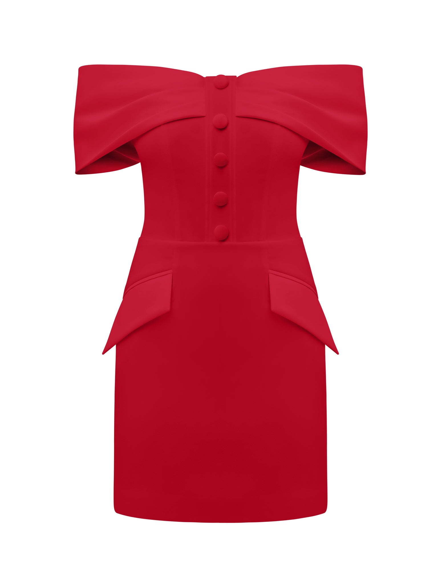 Tia Dorraine Women's Steel Confidence Off-shoulder Mini Dress - Fierce Red In Red