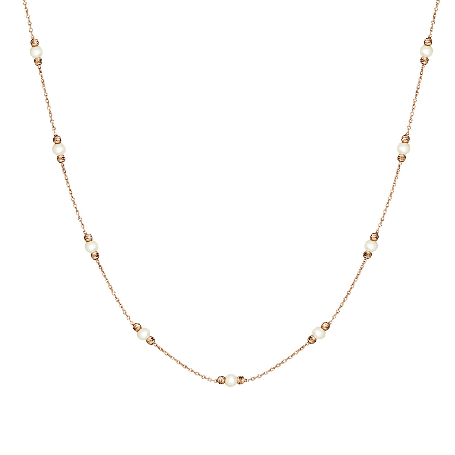 Women’s Pearl Necklace - 14K Rose Gold Mosuo Jewellery