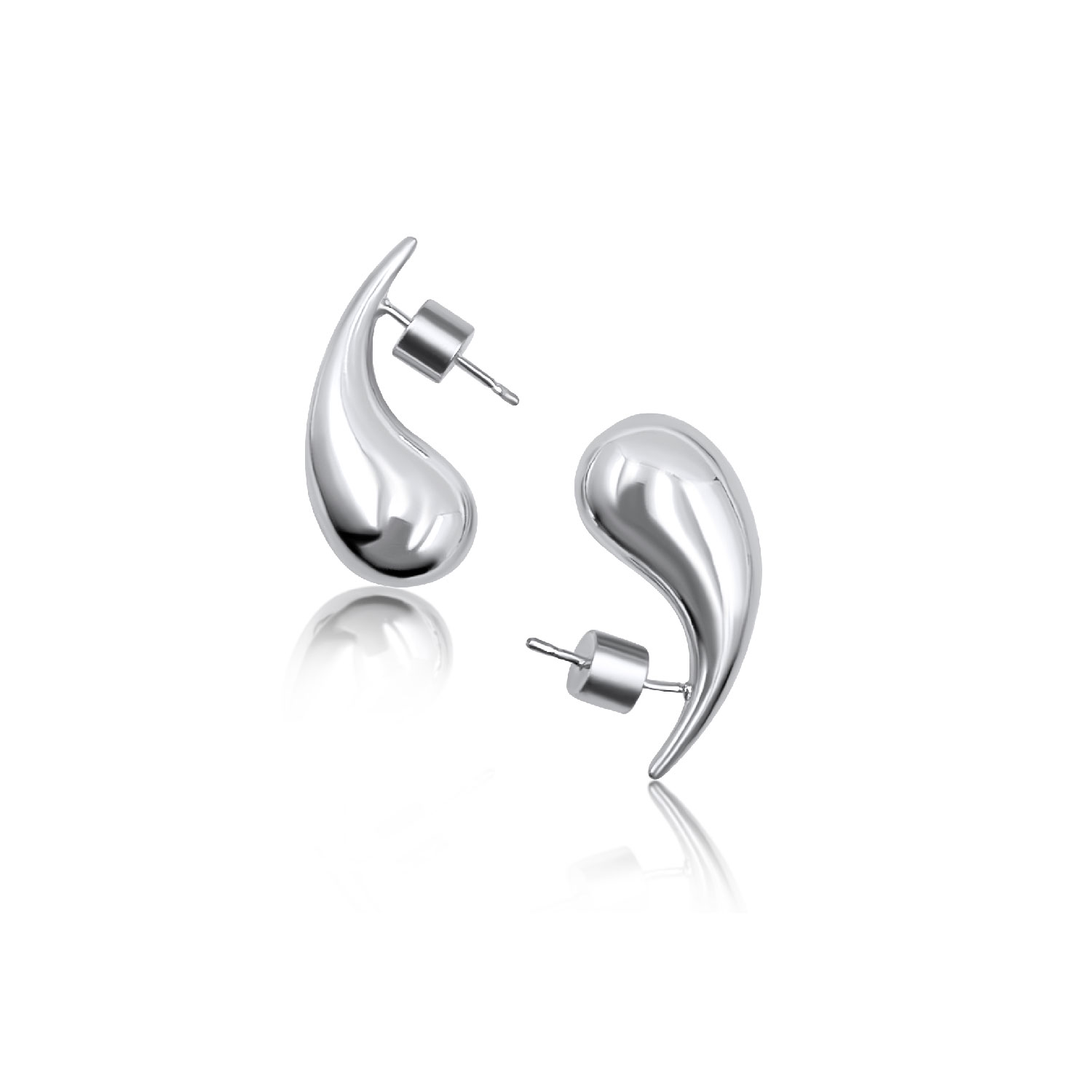 Women’s Teardrop Silver Earrings Androhmeda Jewelry