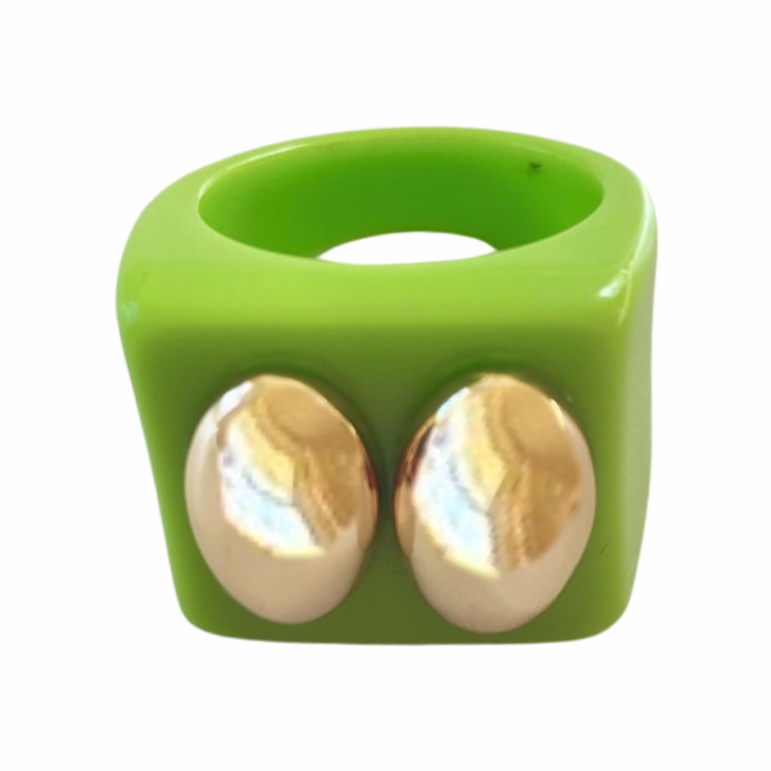 Smith & Co. Jewel Design Women's Classic Twin Ring - Green