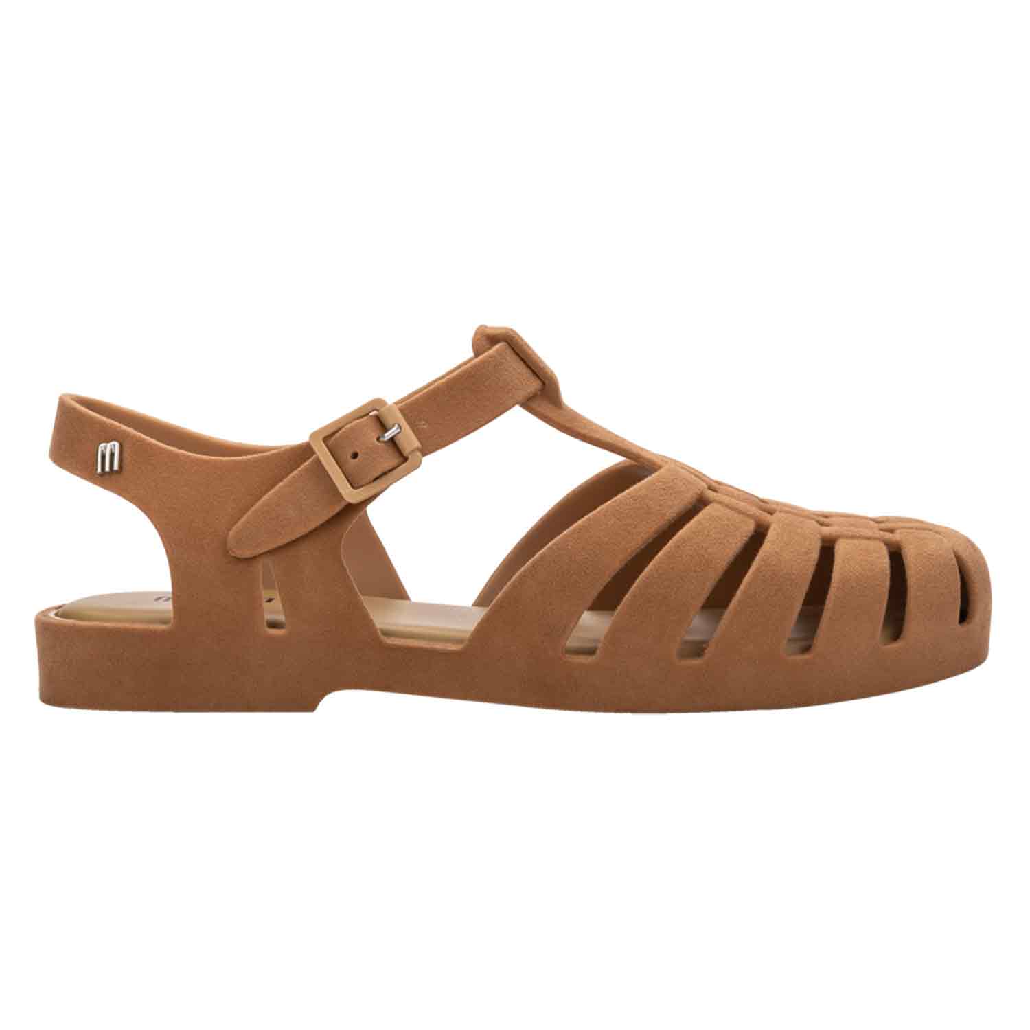 Melissa Possession Velvet Fisherman Sandal In Beige Flocked, Women's At Urban Outfitters In Brown