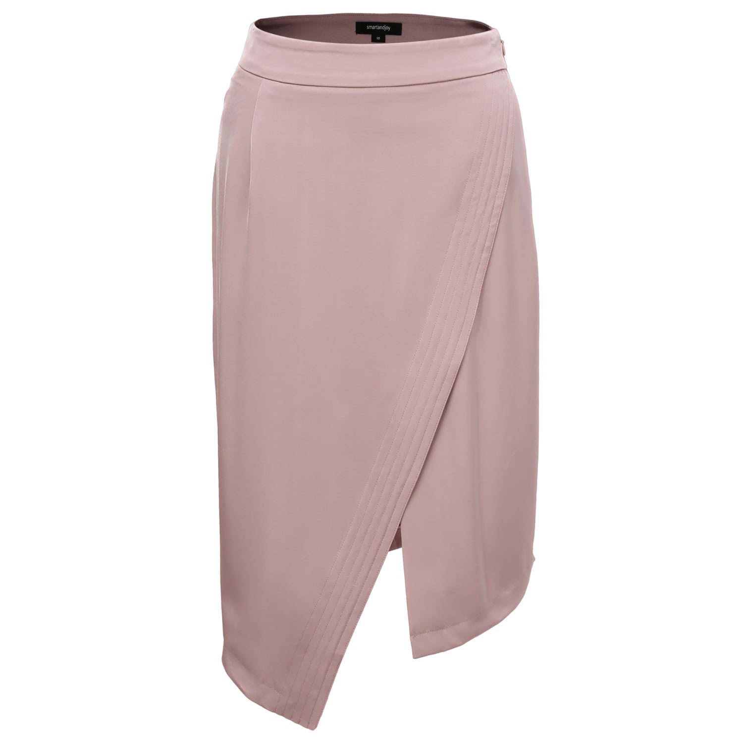Smart And Joy Women's Pink / Purple Asymmetric Crossed Panel Skirt - Pink In Pink/purple