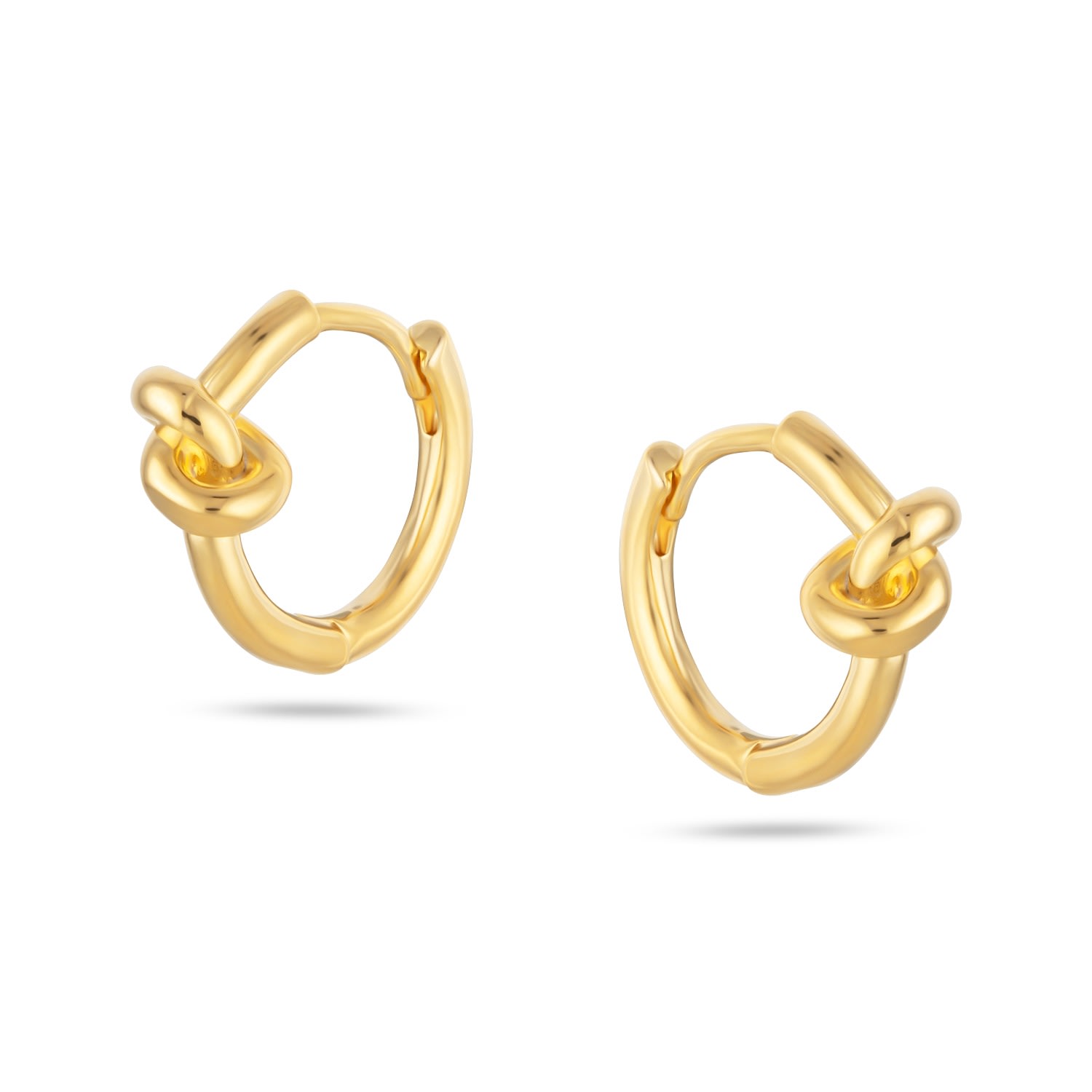 Arctic Fox & Co. Women's Gold Hoop Earrings With Knot - Mini Luna