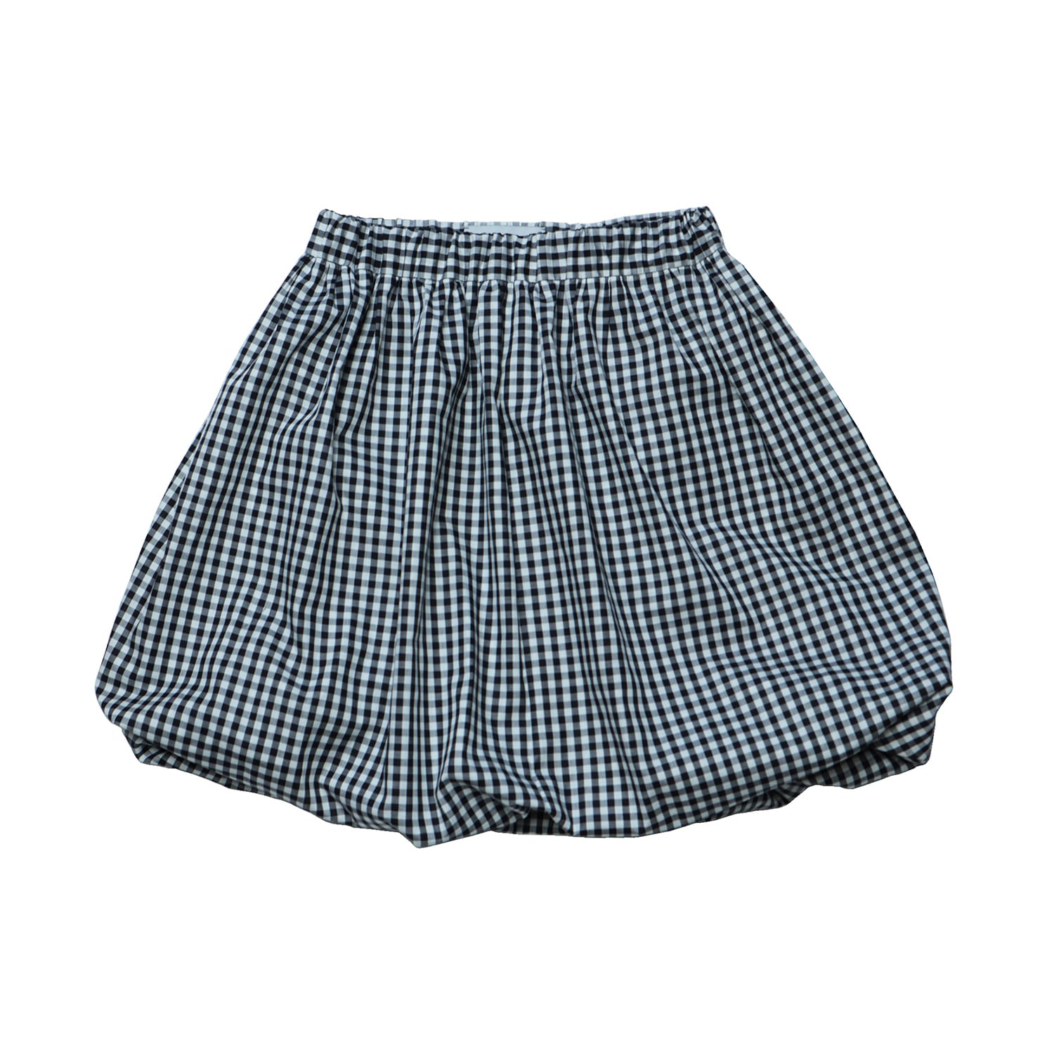 2kstyle Women's Black / White Zoe Checked Cotton-blend Balloon Mini Skirt - Black & White In Multi