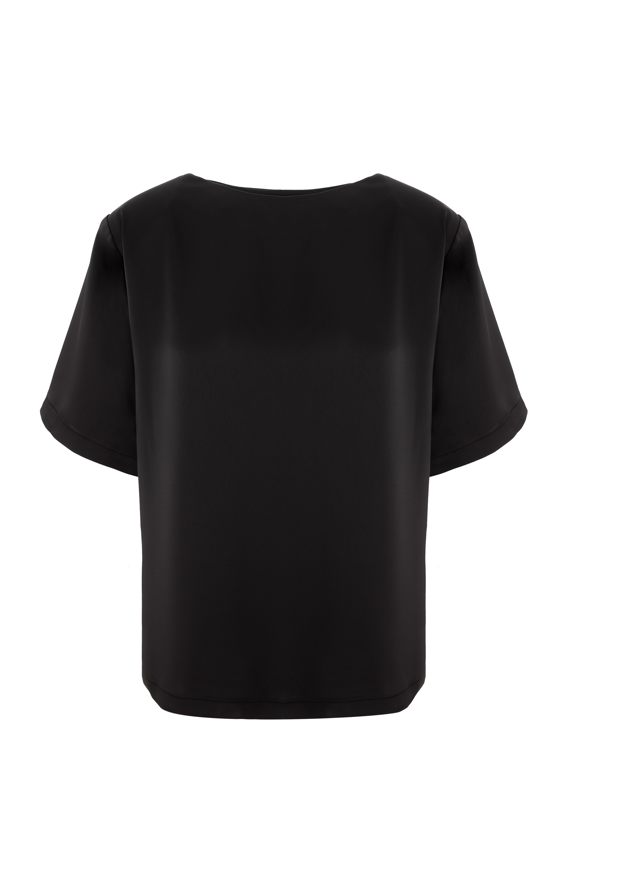 Women’s Signature Oversized Black Satin T-Shirt Extra Small Axel 113