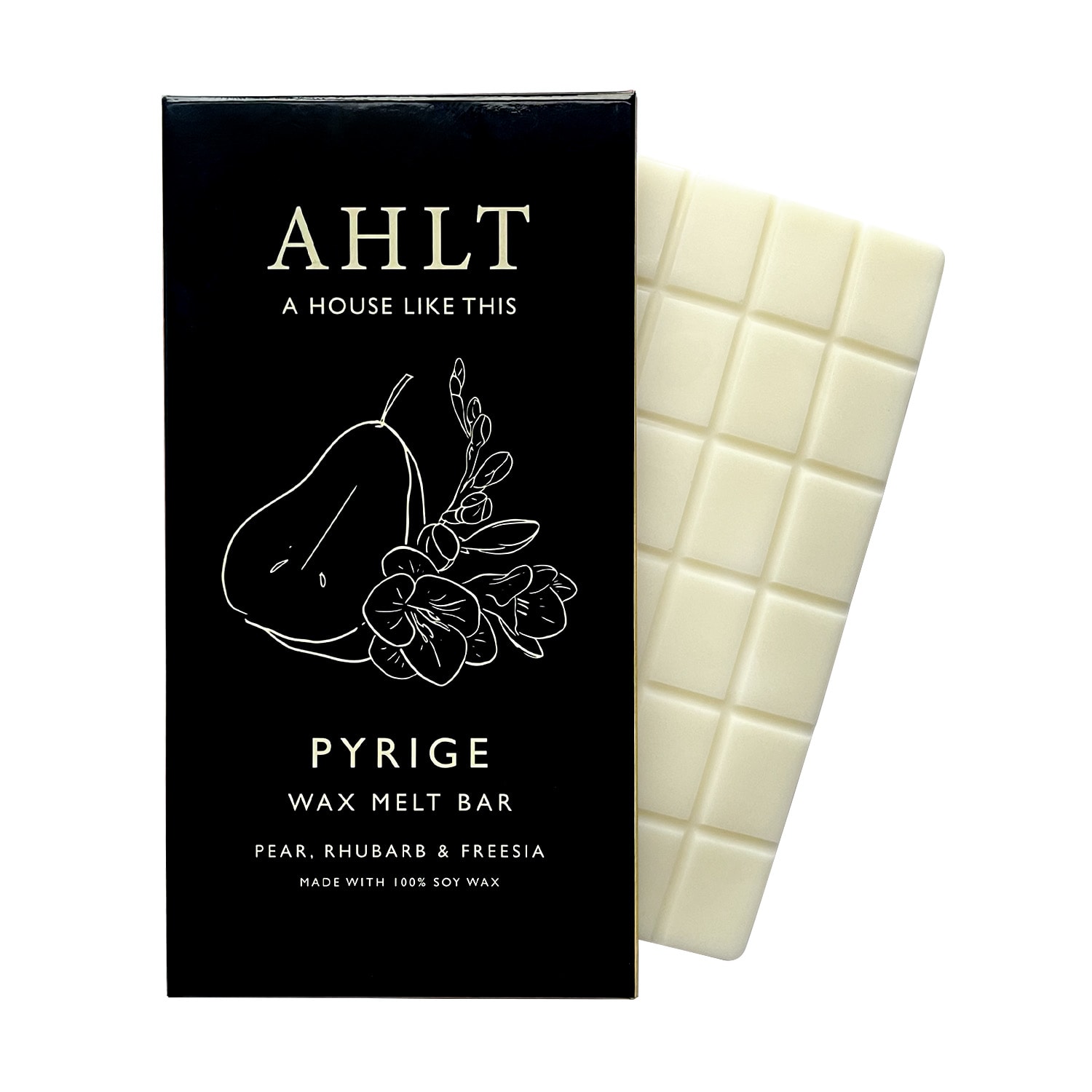 Black Pyrige - Pear, Rhubarb & Freesia - Soy Wax Melt Bar One Size A House Like this