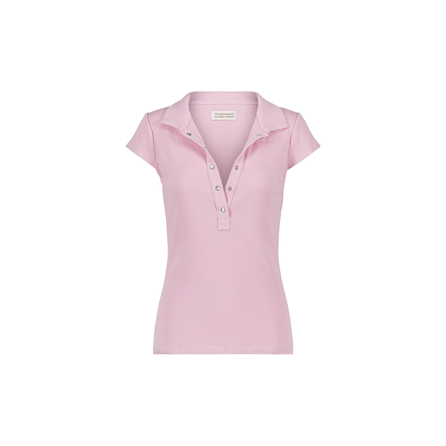 Women’s Pink / Purple Lena Pink Polo Shirt Medium Marianne by Marie Jordane
