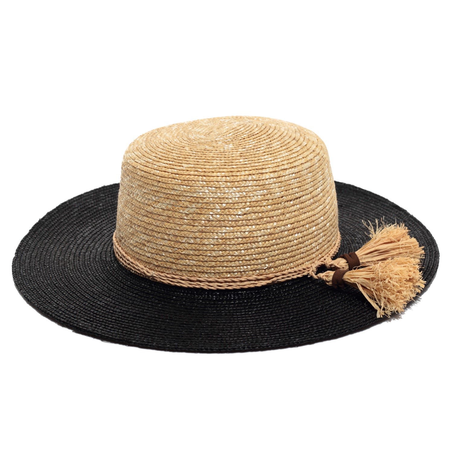Women’s Neutrals Two Tone Classic Boater Hat 52Cm Justine Hats