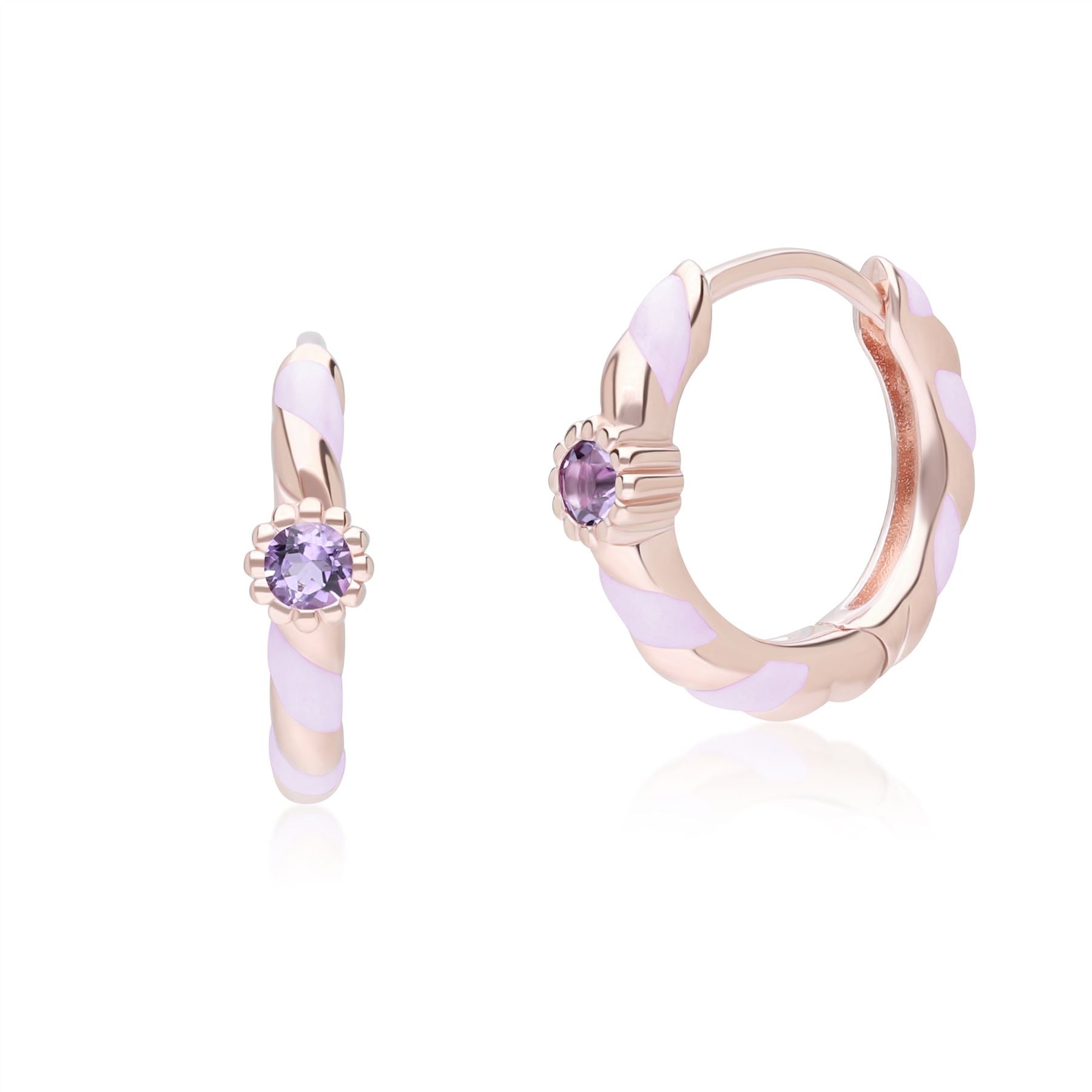 Amethyst on sale hoop earrings