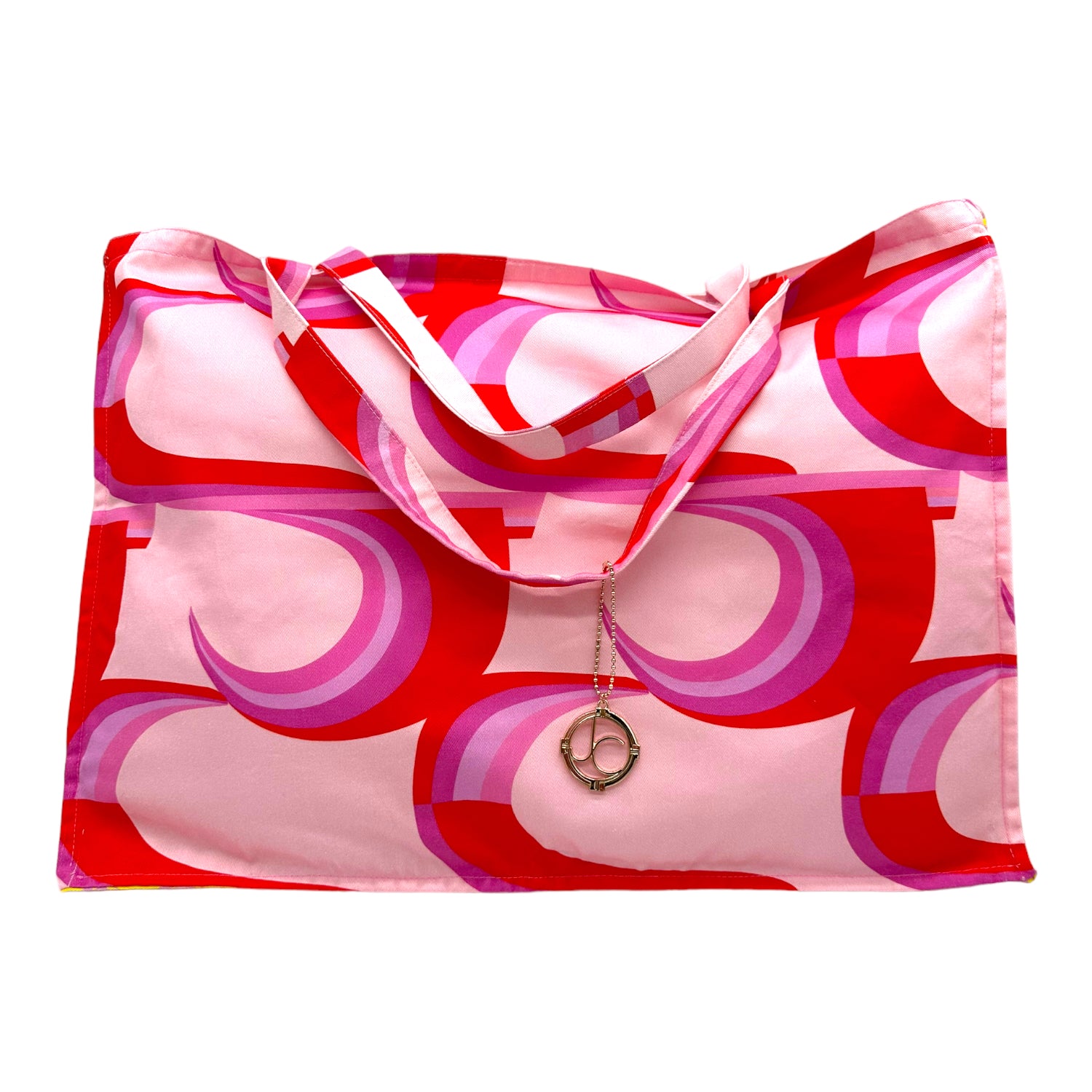 Jc Jumbo & Mini Limone Medallion Reversible Tote Bag, Julia Clancey