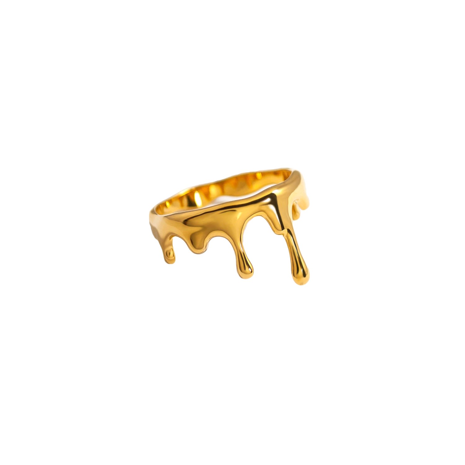 Women’s Dripping Small Gold Vermeil Ring Marie June Jewelry