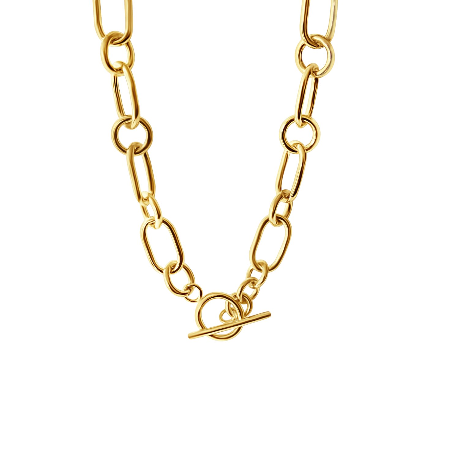 Women’s Yellow / Orange Nia Chain Necklace - Polished Brass Blooh