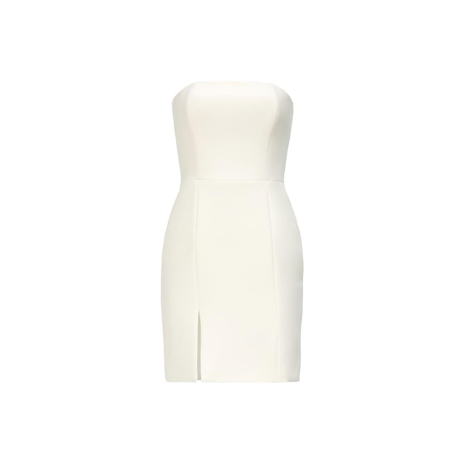 Shop Nomi Fame Women's Eva White Strapless Front Slit Corset Mini Dress