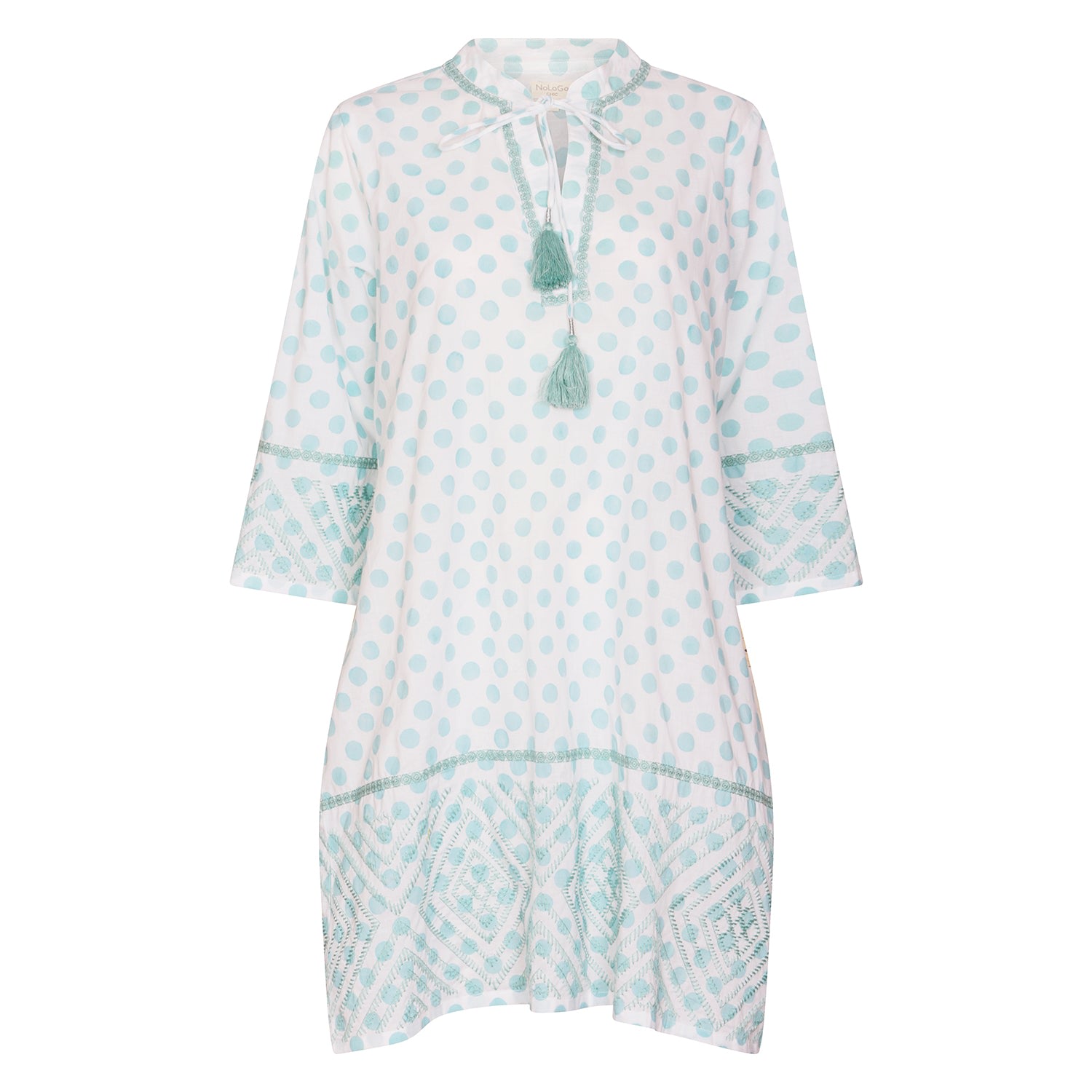 Nologo-chic Women's Holiday Block Dress Cotton - Blue In Blue