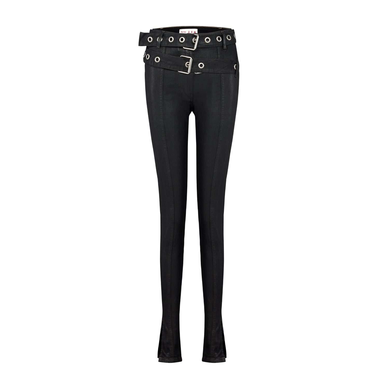 Pcfg Black Your Itch Two Belt Denim Pant In Black