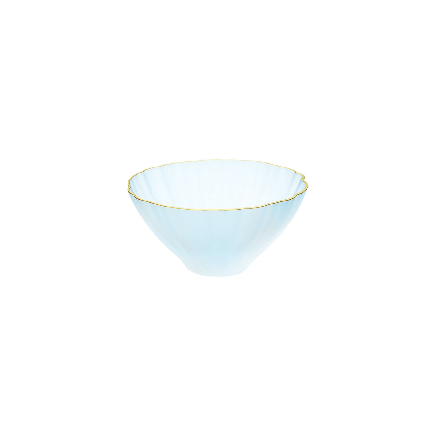 Sghr Sugahara Kikka Handcrafted Glass Bowl With Gold Rim - White 3.9"