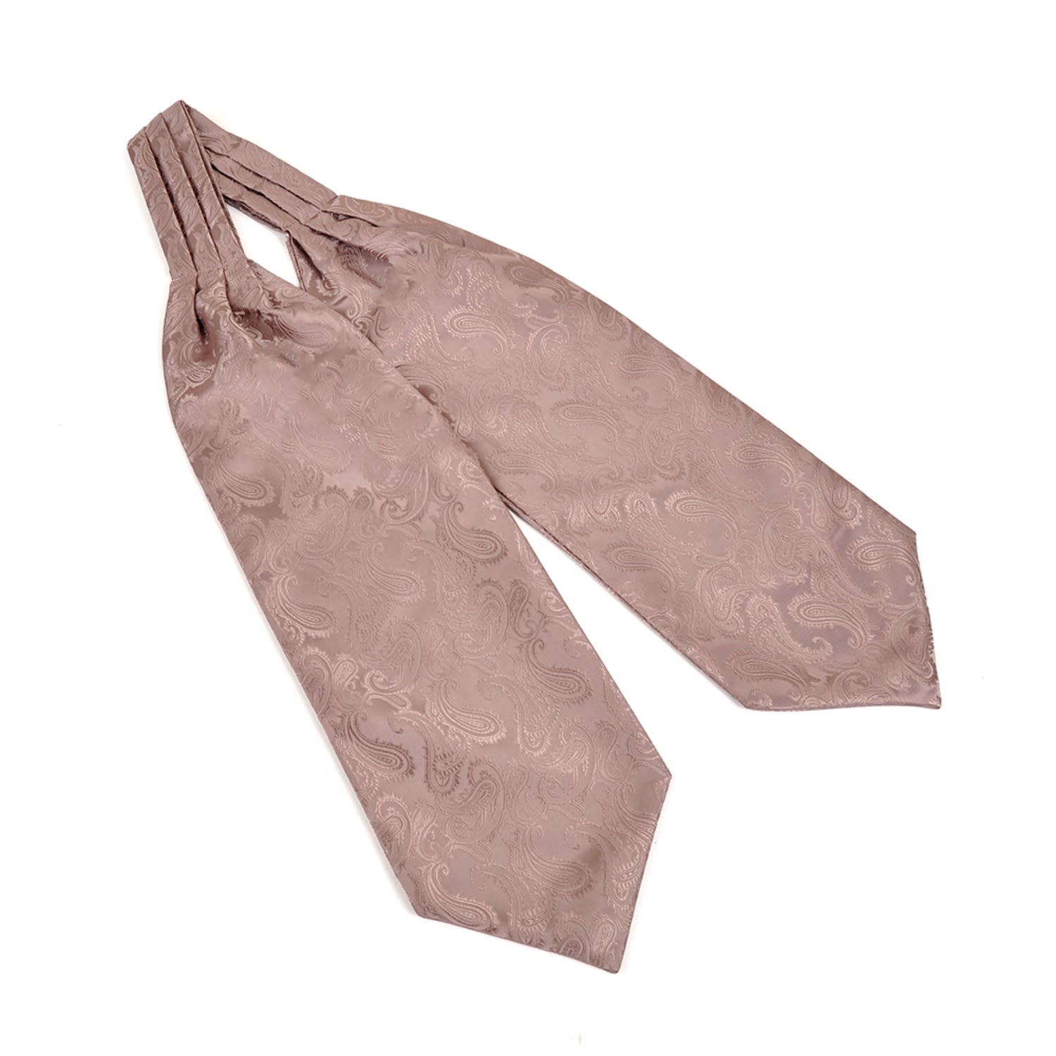 Men's Neutrals Self Tie Paisley Cravat – Beige | One Size | David Wej