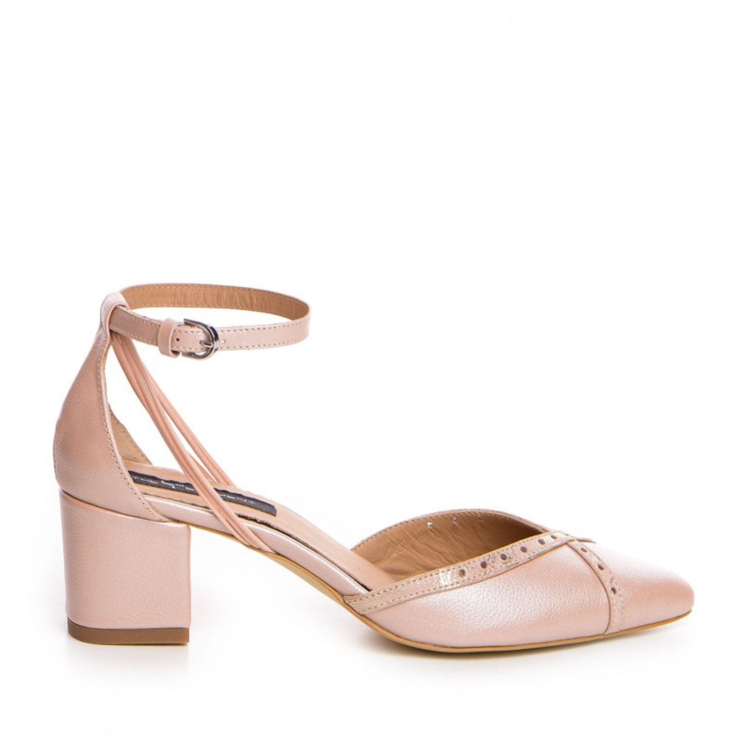 The 5th Element Women's Pink / Neutrals Rihanna Shoes In Powder Rosé And Gold-printed Leather In Pink