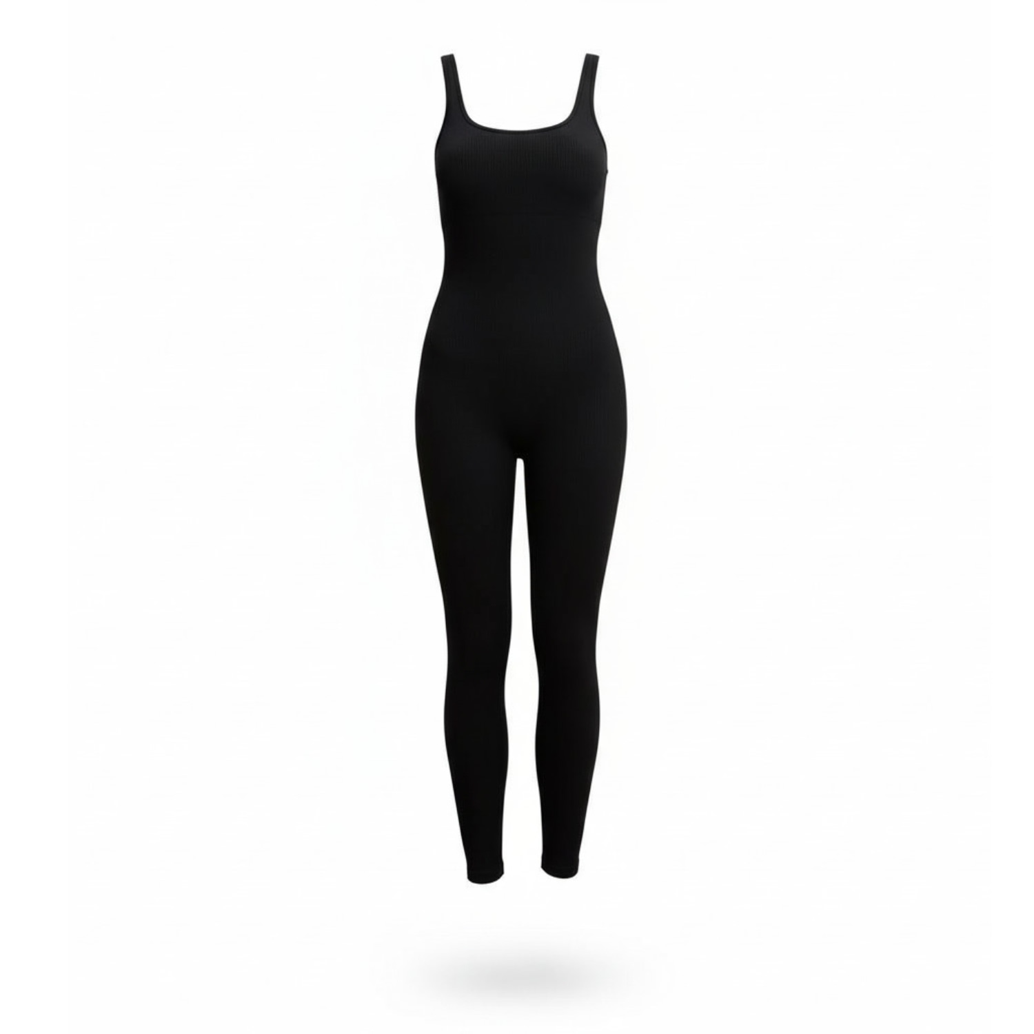 Altra Volta Women's Black Sculpt-rib Power Jumpsuit In Black