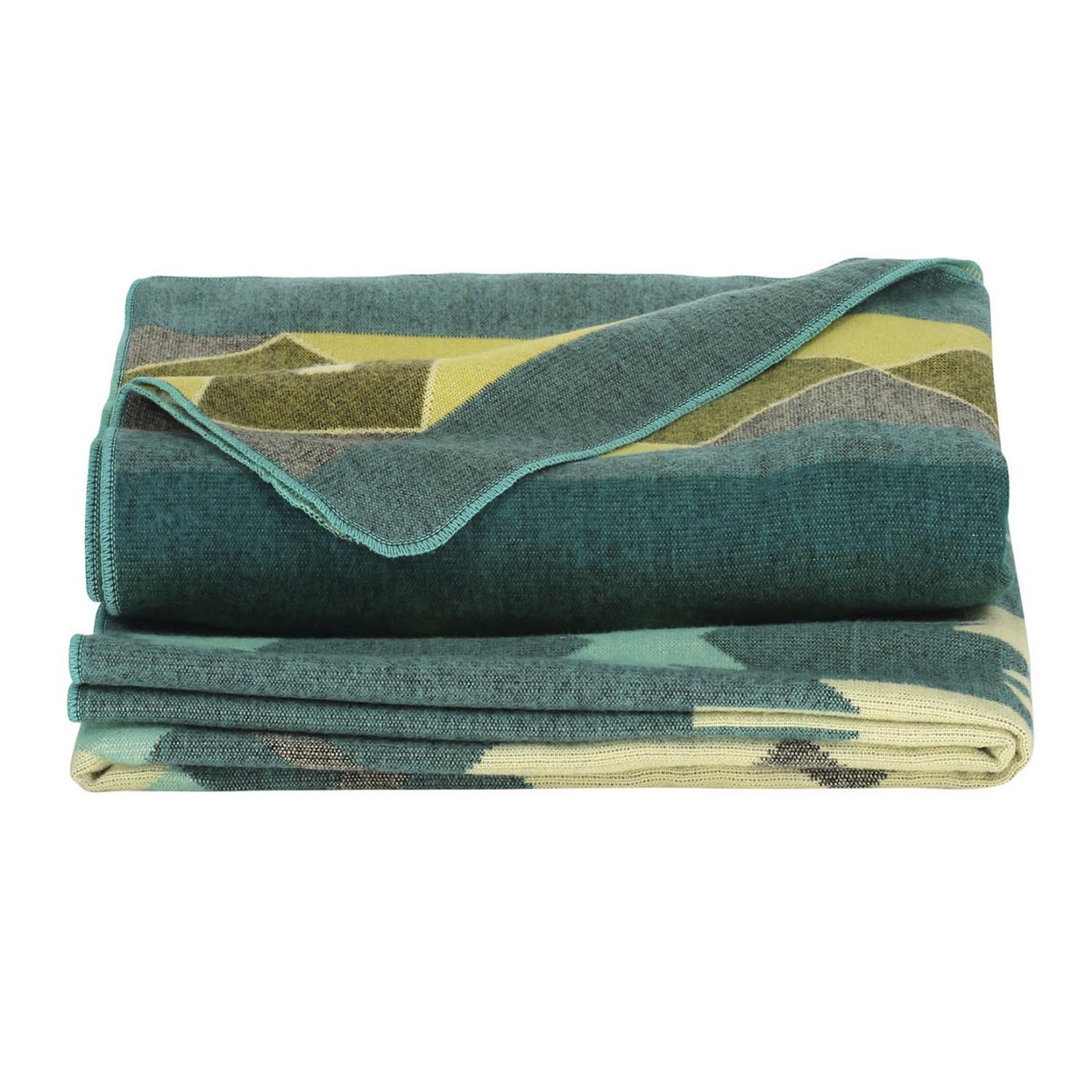 Alpaca Loca Plaid/throw Native Pastel Alpaca Wool In Green