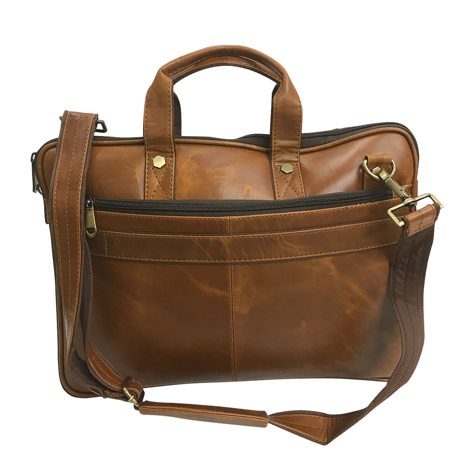 Men’s Brown Smart Laptop Bag Zasta Studio