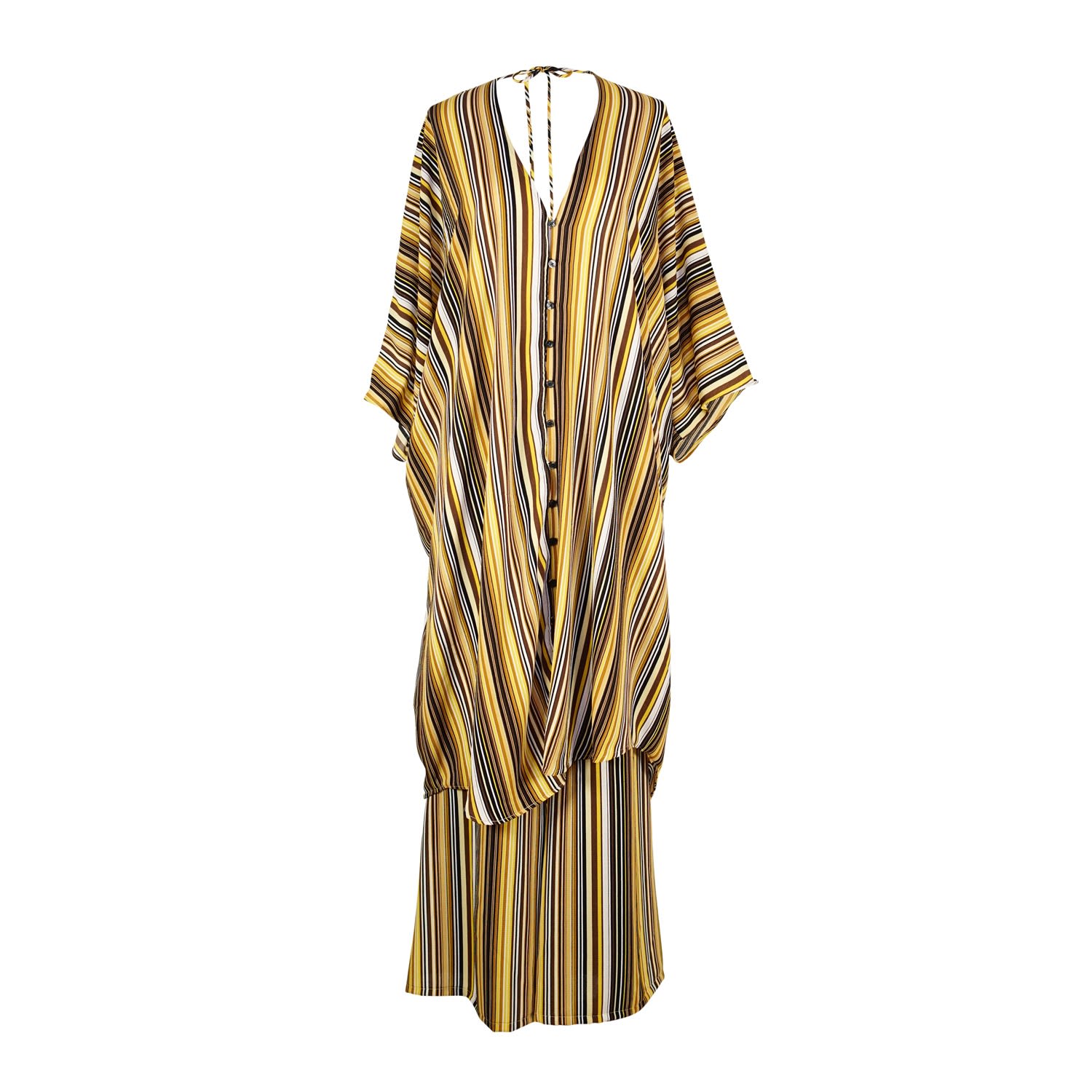 Jennafer Grace Women's Bank Striped Tunic Caftan Set