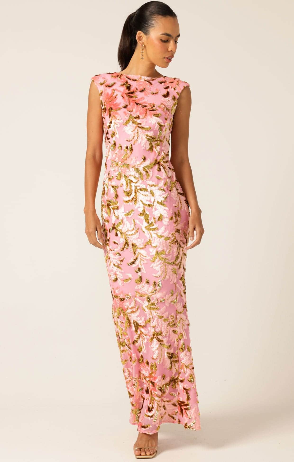 slim fit dress slacks Ashley Lauren 1937 Hot Pink/Gold Prom Dress Size 4, 6, 8 Metallic A Line 8 / Hot Pink/Gold main image 1