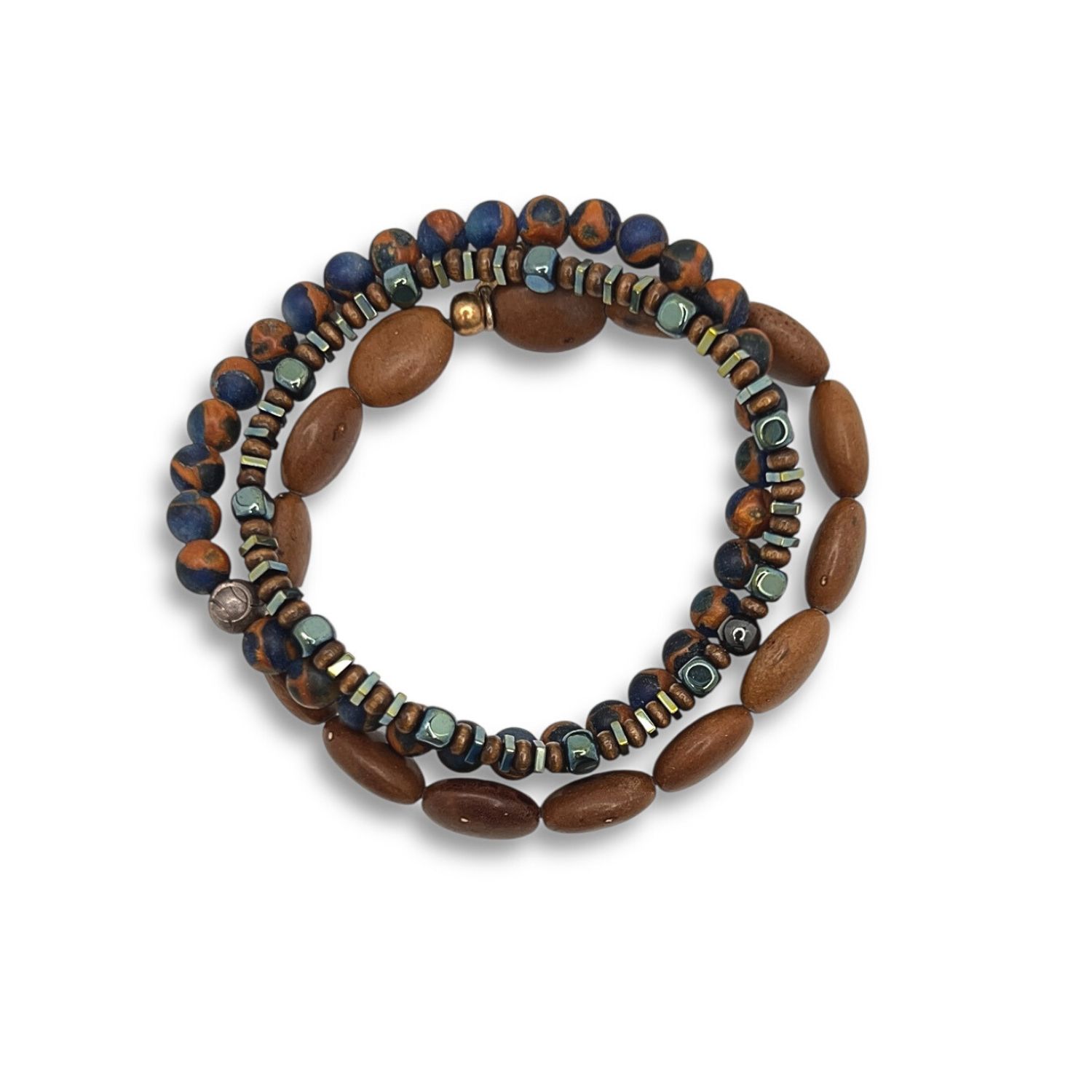 Jaredjamin Men's Brown Coffee King Bracelet Set