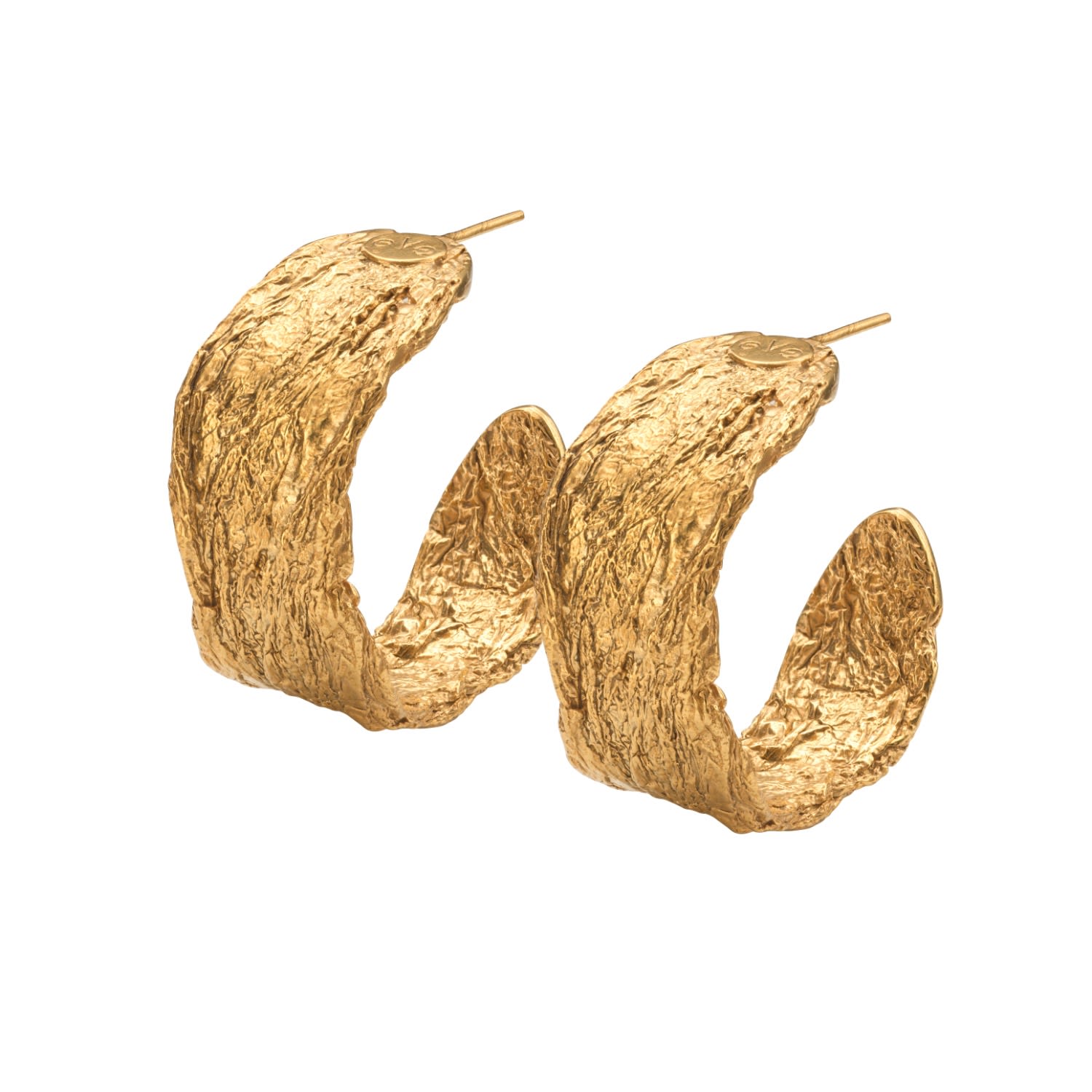 Shop Eva Remenyi Women's Archaic Chunky Hoop Earrings Gold