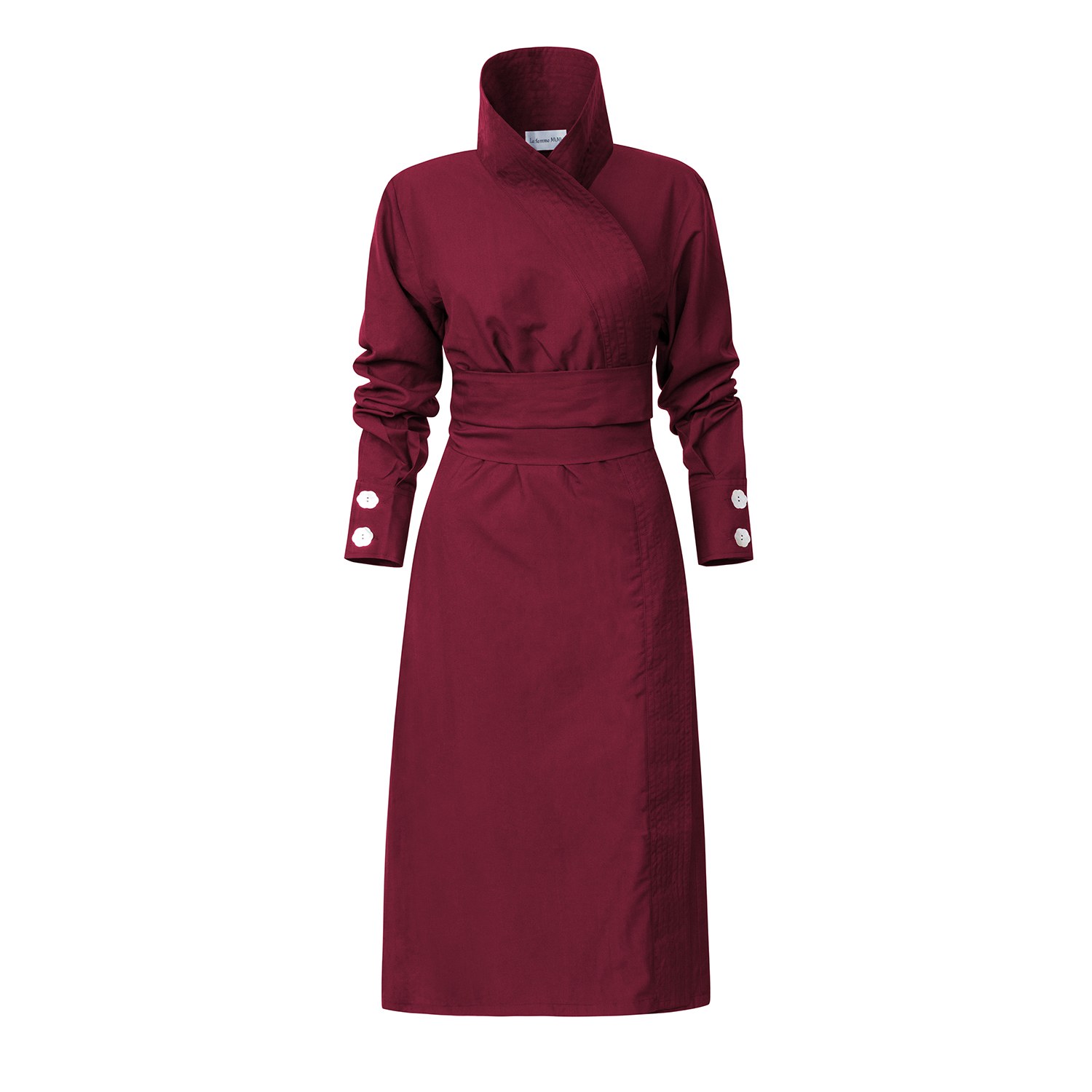 Women’s Red Dark Bordeaux Shirt Dress S/M La Femme Mimi