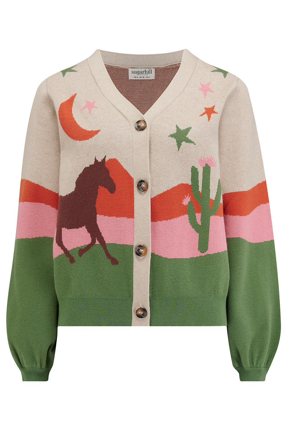 Adrian Cardigan Oatmeal, Desert Cowgirl | Sugarhill Brighton