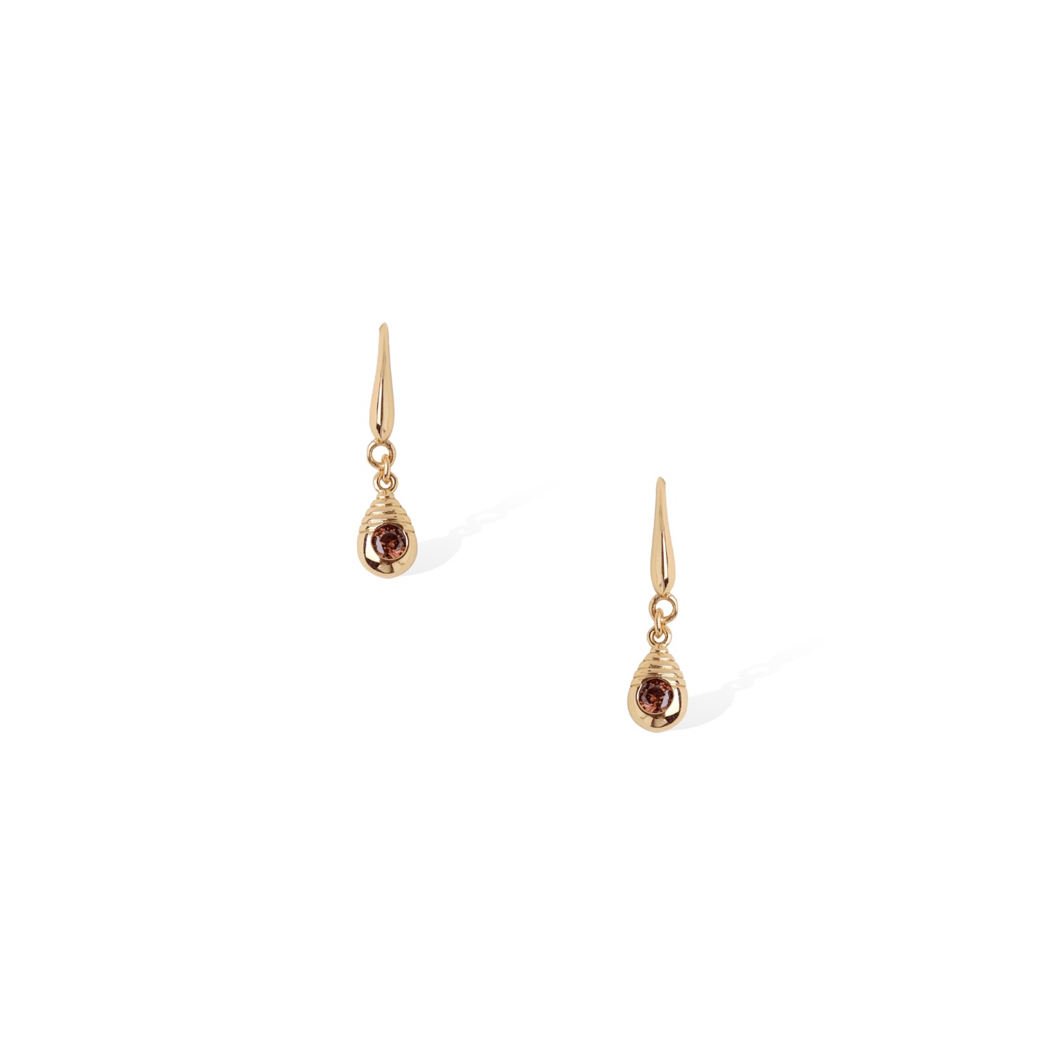 Retro Chic Women's Brown / Gold Aeolian Bells Earrings In Multi