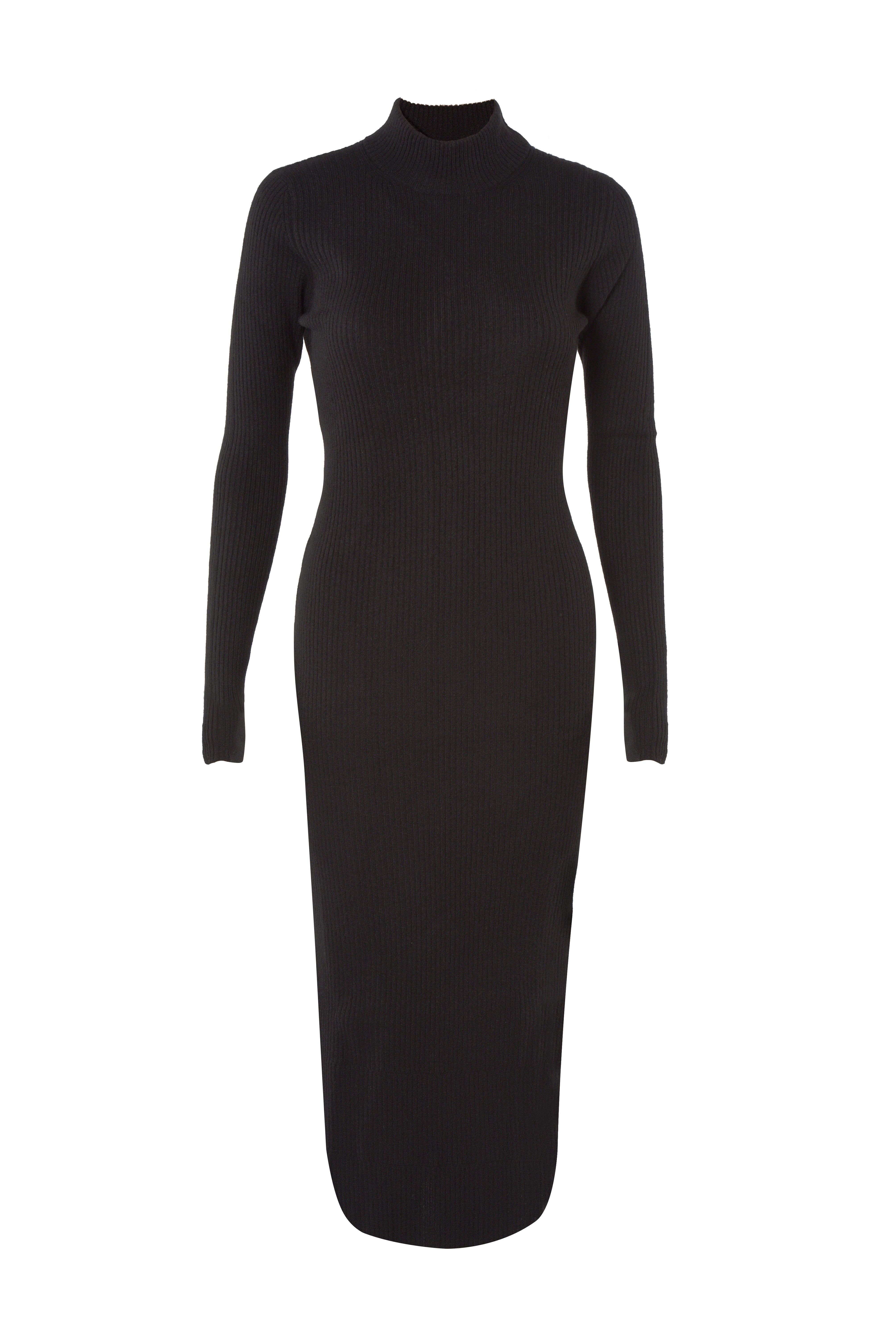 Justlove Women's Cashmere Midi Dress Black In Black