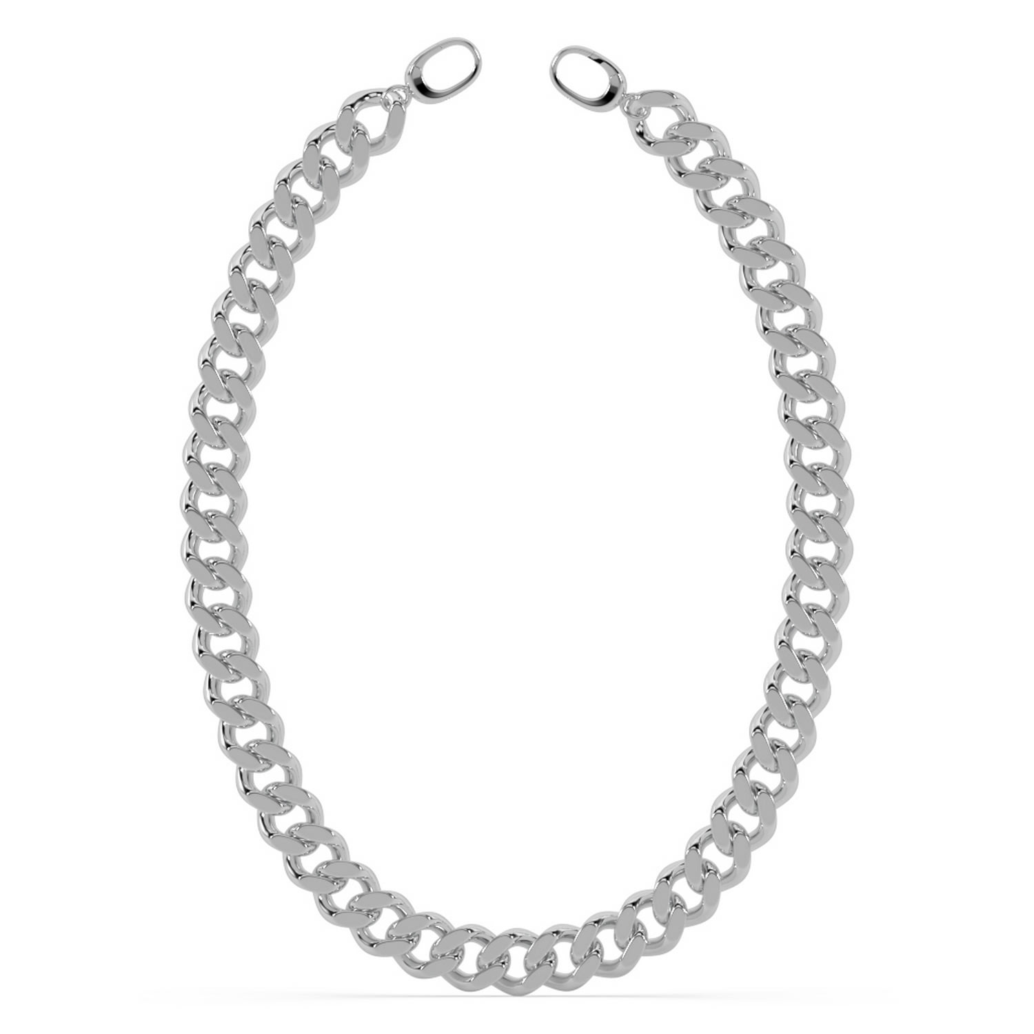 Oni Fine Jewelry Women's Silver Bold Cuban Link Choker In Metallic
