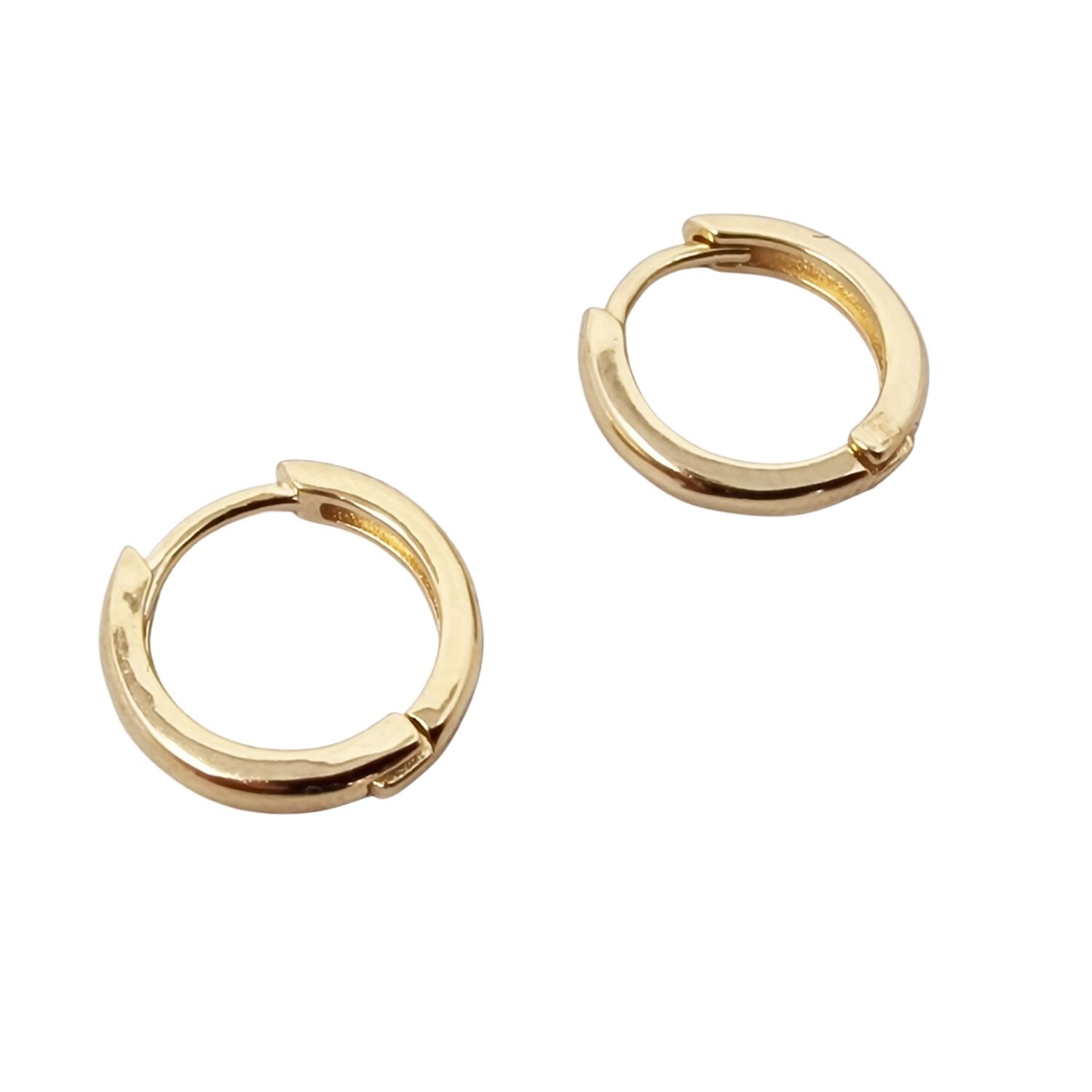 Harfi Women's Gold Vermeil Small Round Plain Huggies In Gold