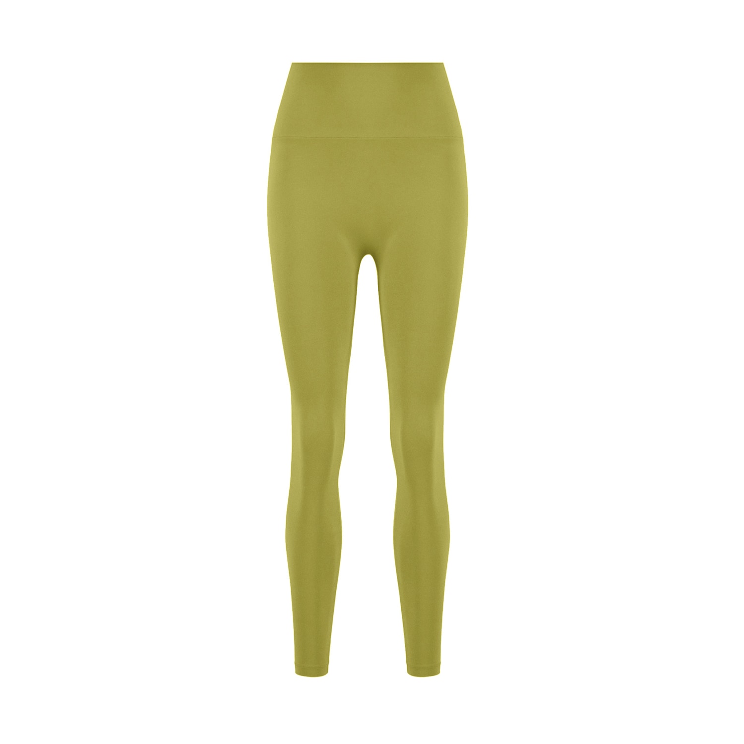 Yes Flâneuse Women's Gold / Green Bethany Signature High Rise Silky Soft Leggings Golden Lime In Gold/green