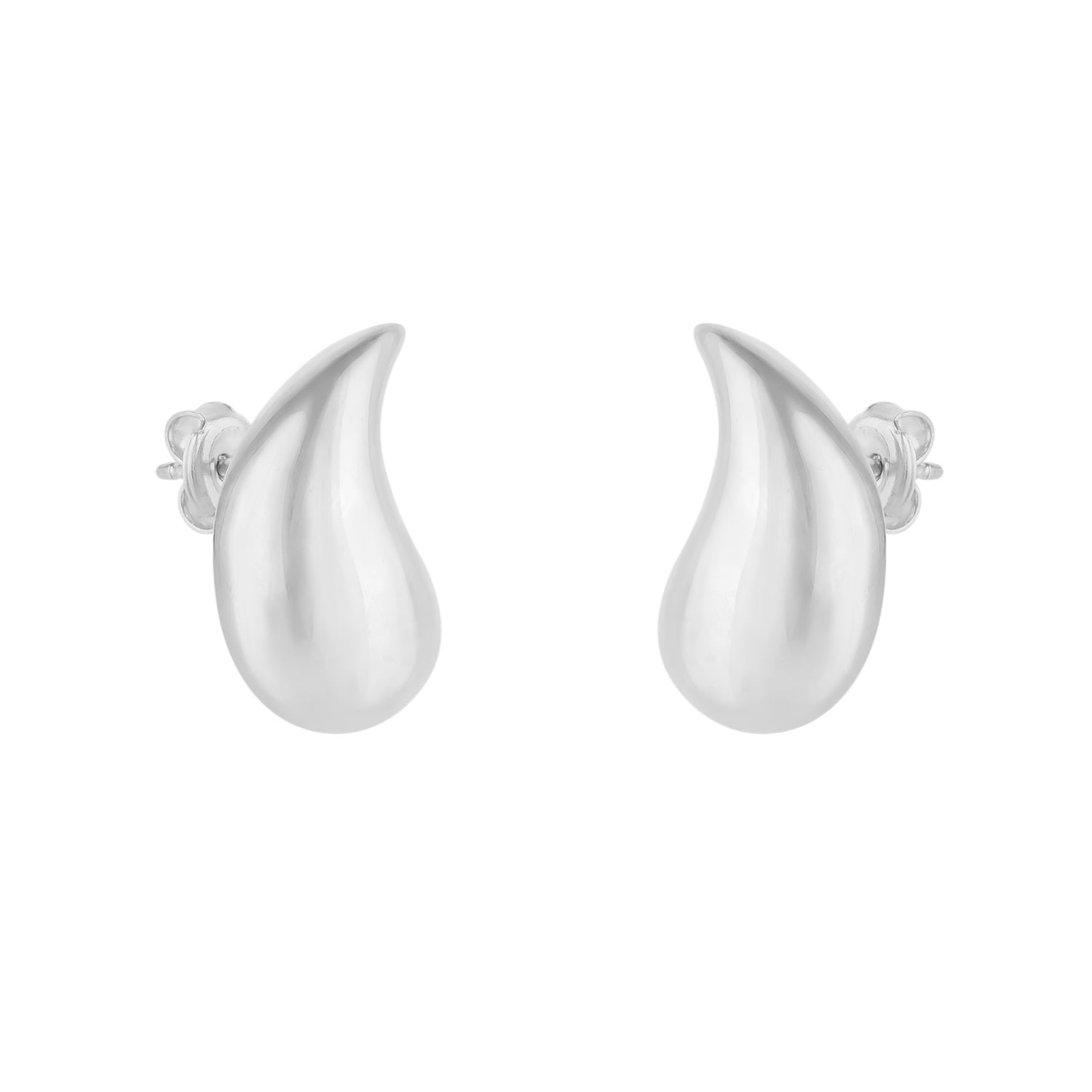 Spero London Women's Pear Teardrop Earrings In Sterling Silver - Silver