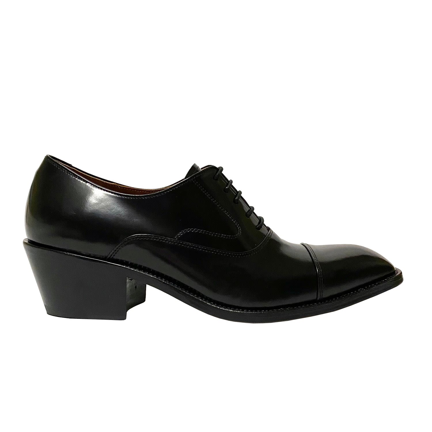 Subin Hahn Men's Black Eric 55mm Oxford In Brushed Calf Leather In Black