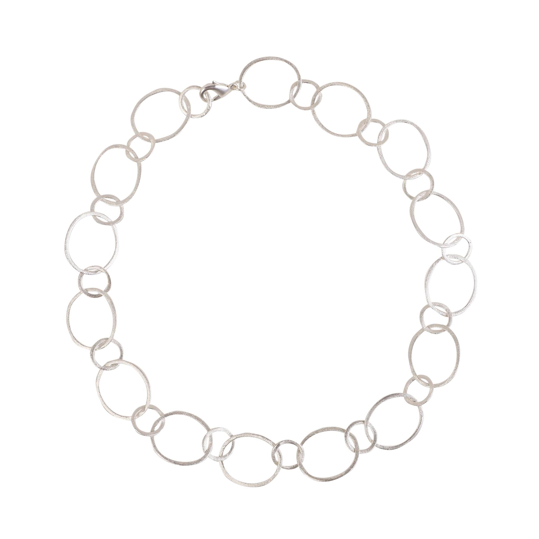 Lila Rasa Women's Circle Loop Chunky Chain Silver In Silver
