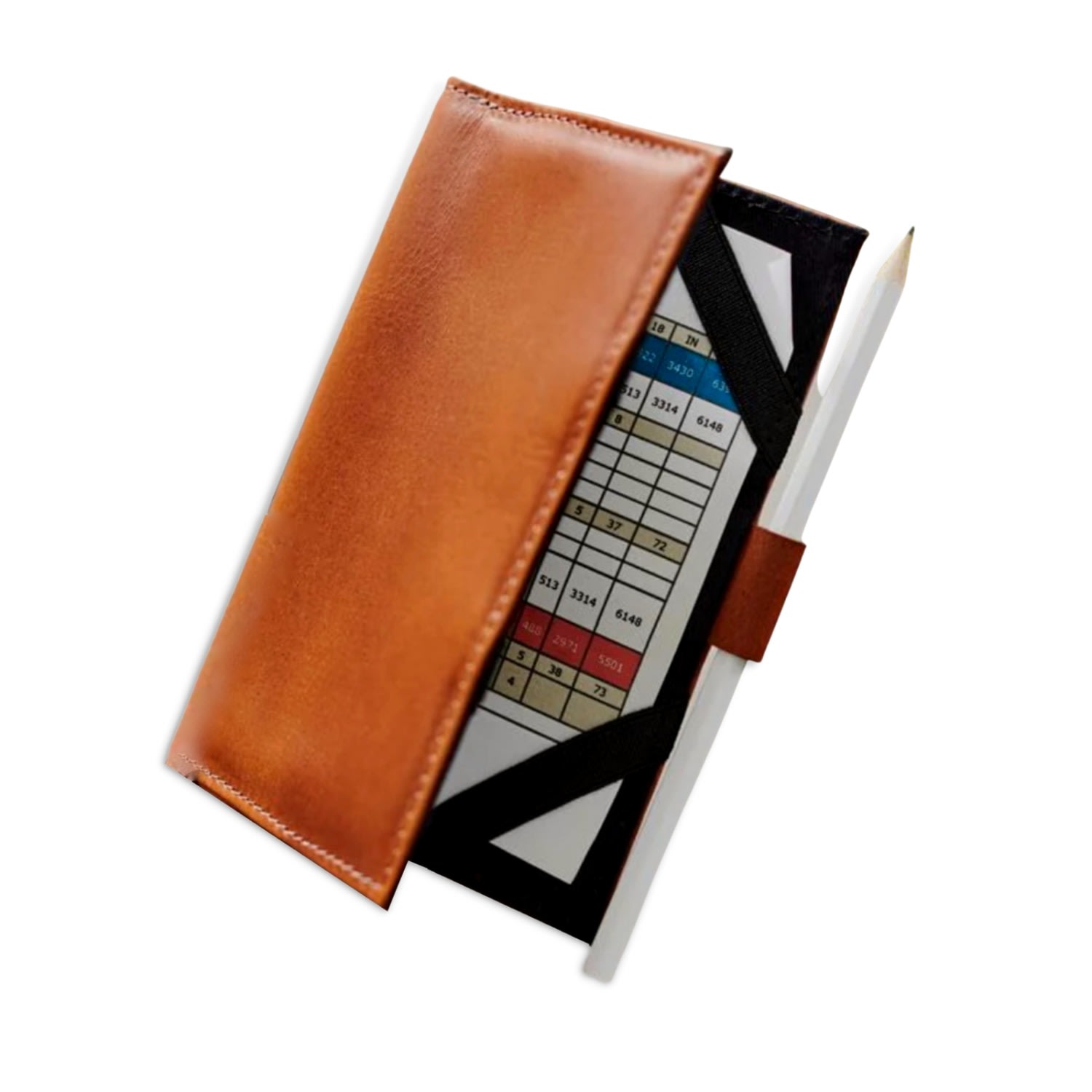 Men’s Brown Leather Golf Score Card Holder Vida Vida