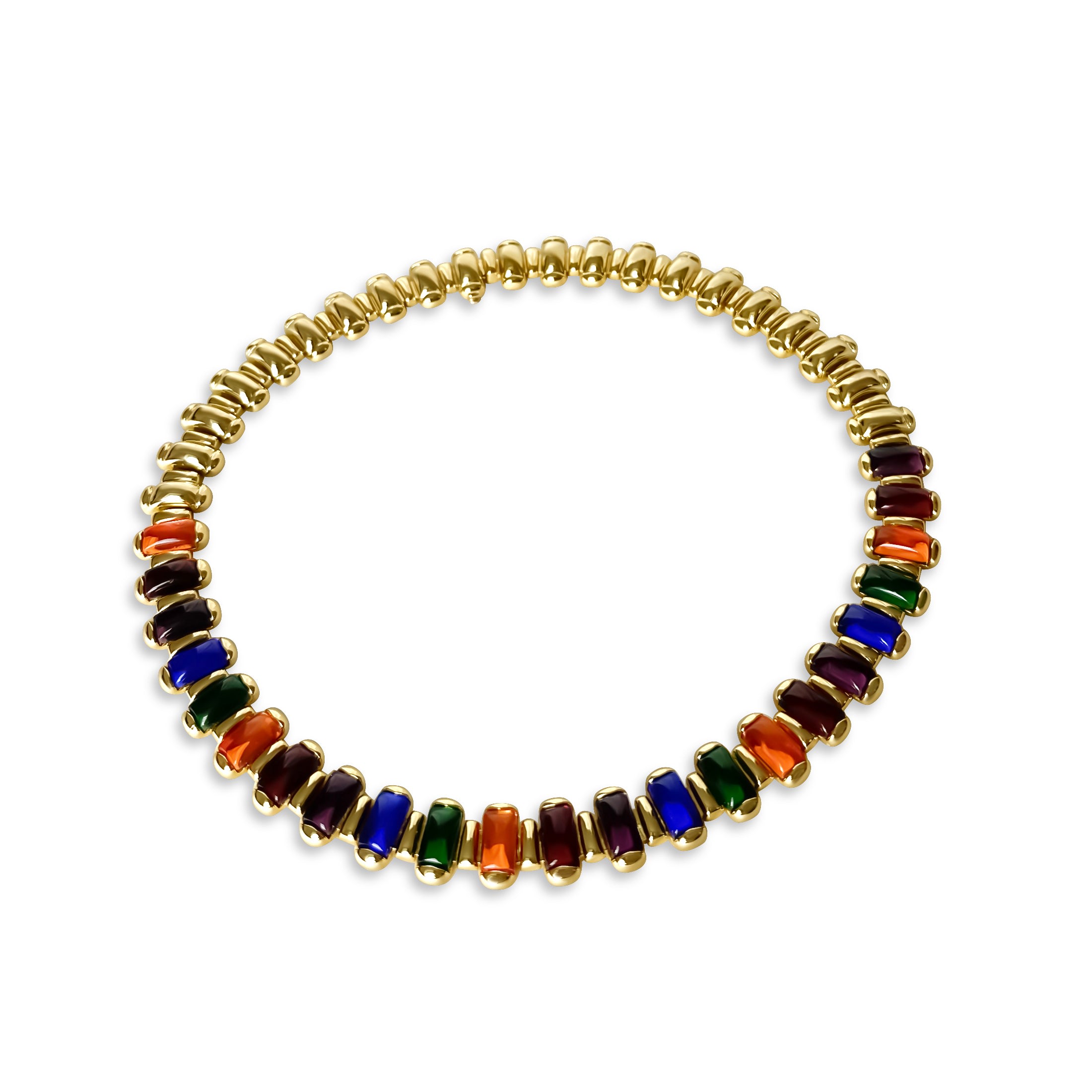 Women’s Gold Rainbow Gem Necklace Anisa Sojka