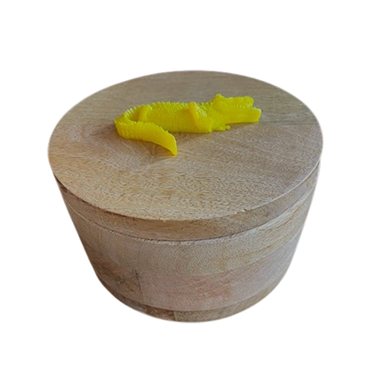 Yellow / Orange Storage Box Wood Alligator Catchii