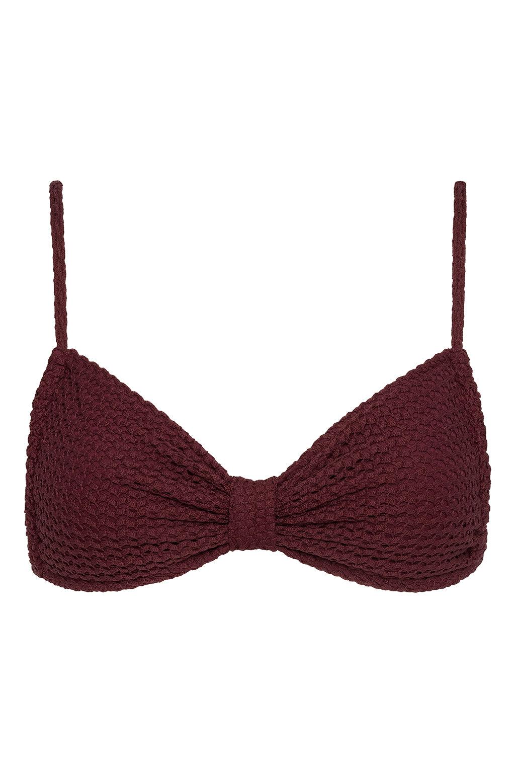 Montce Devin Bikini Top In Burgundy