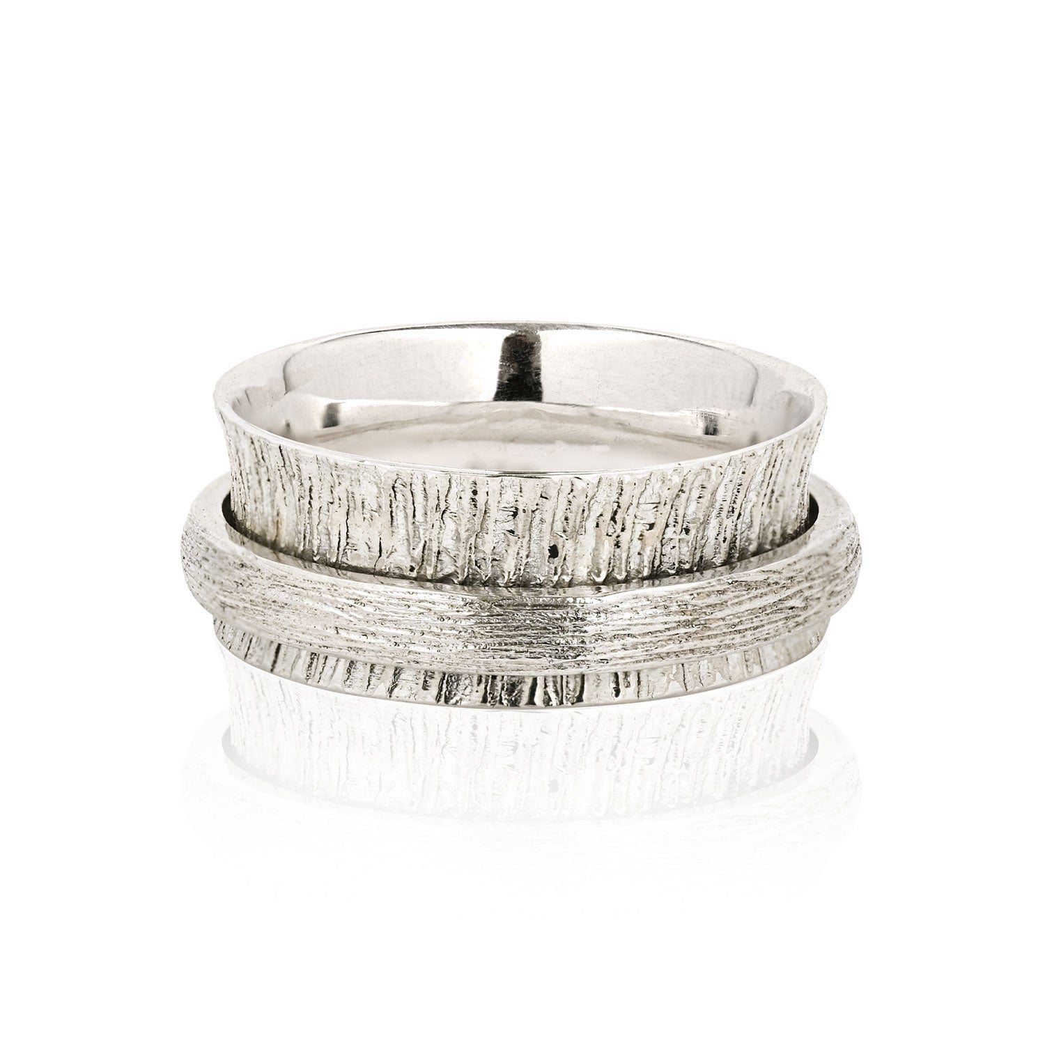 Charlotte's Web Jewellery Women's Nature Gratitude Silver Spinning Ring