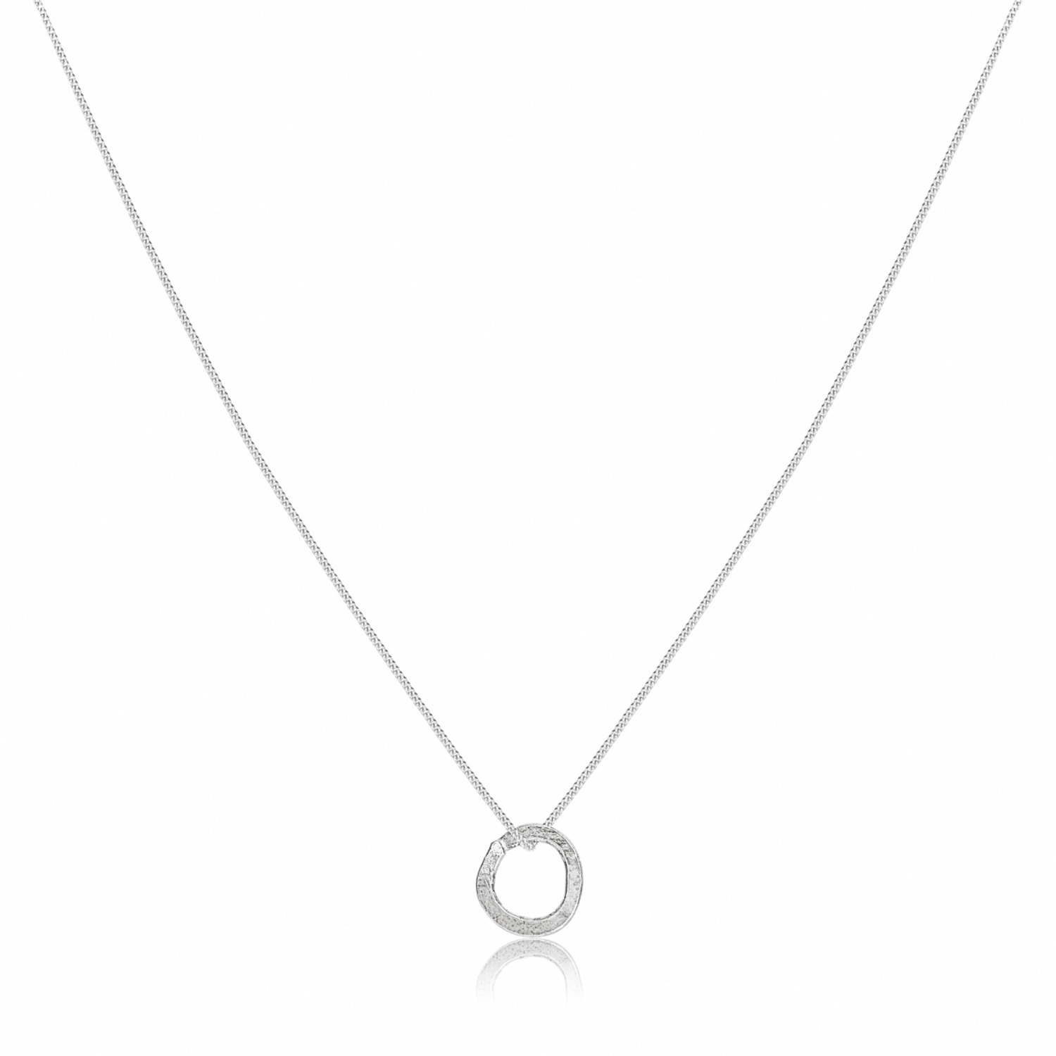 Lily Flo Jewellery Women's Pure Solid Karma White Gold Necklace